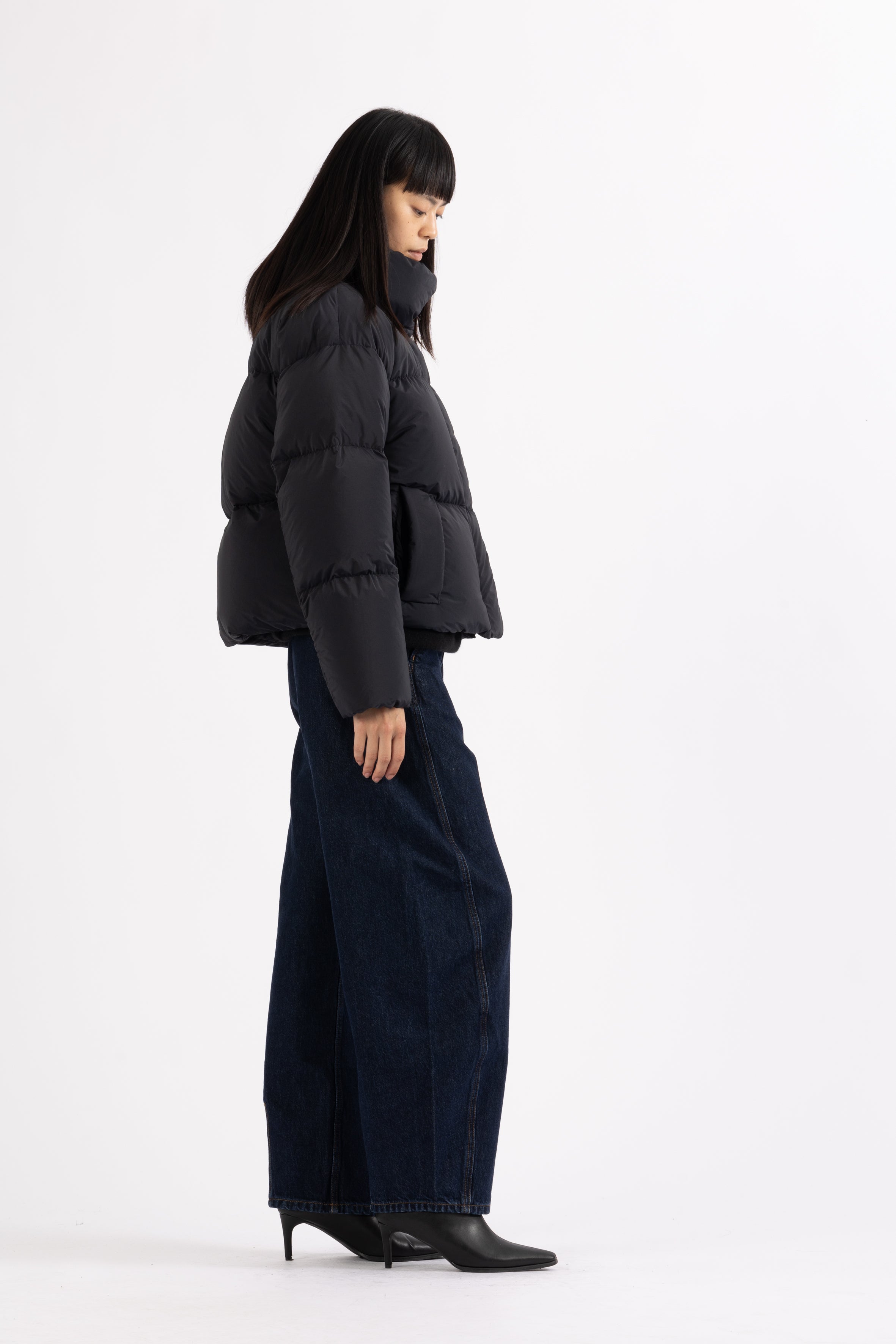 LEMPELIUS nylon short down puffer in