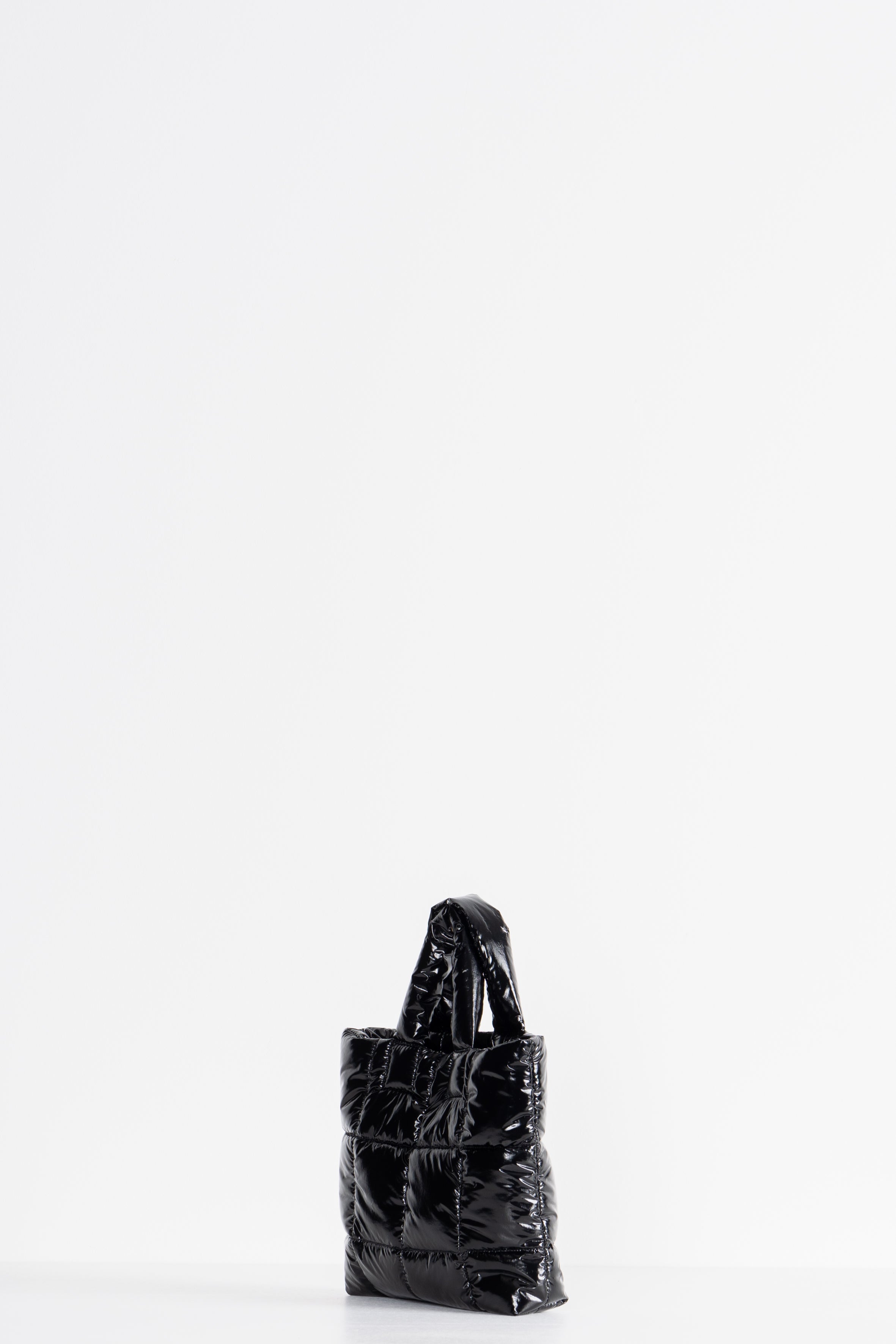 Mini Lempelius coated Puffer bag in the color black