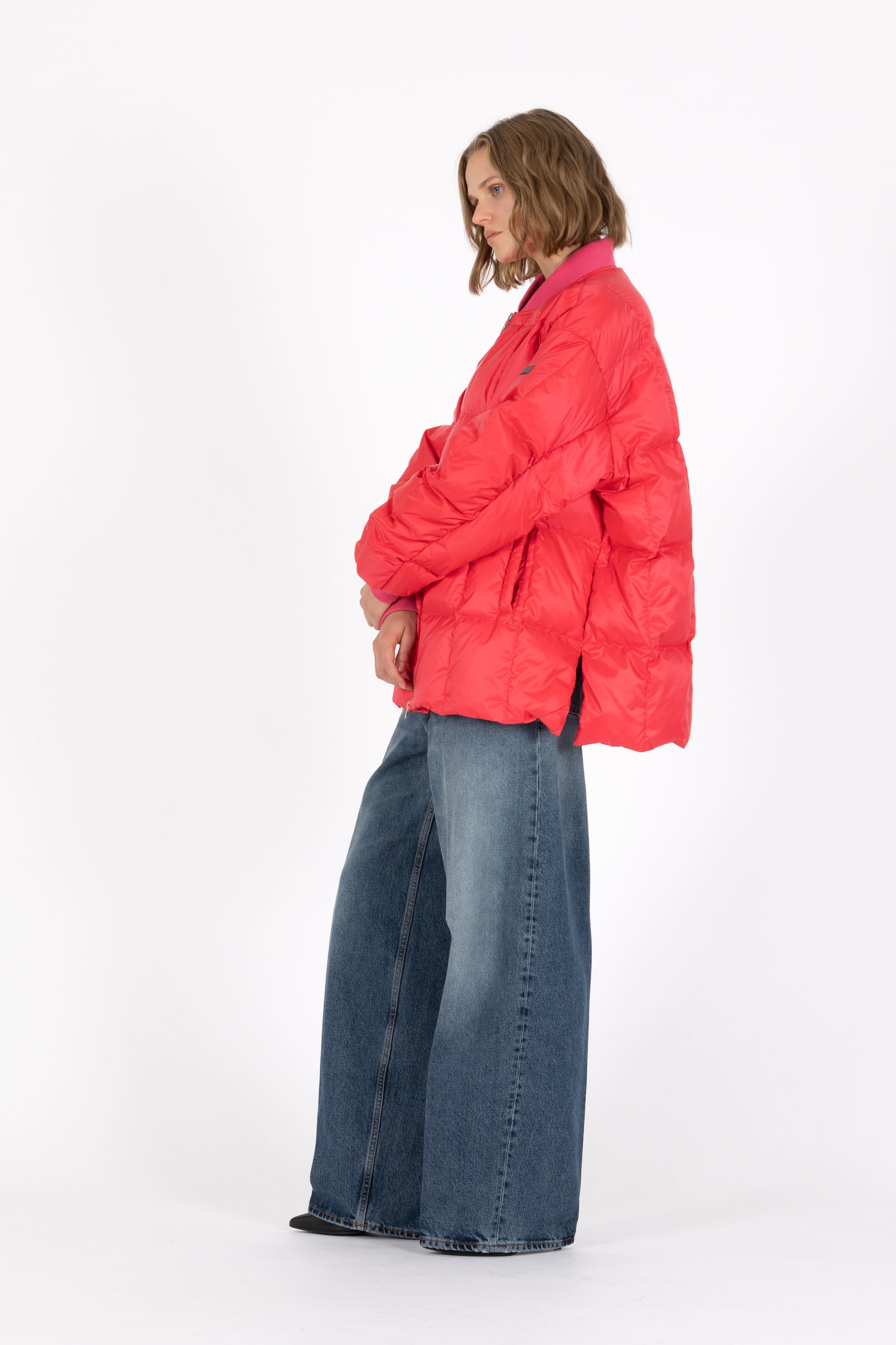 oversized light down jacket