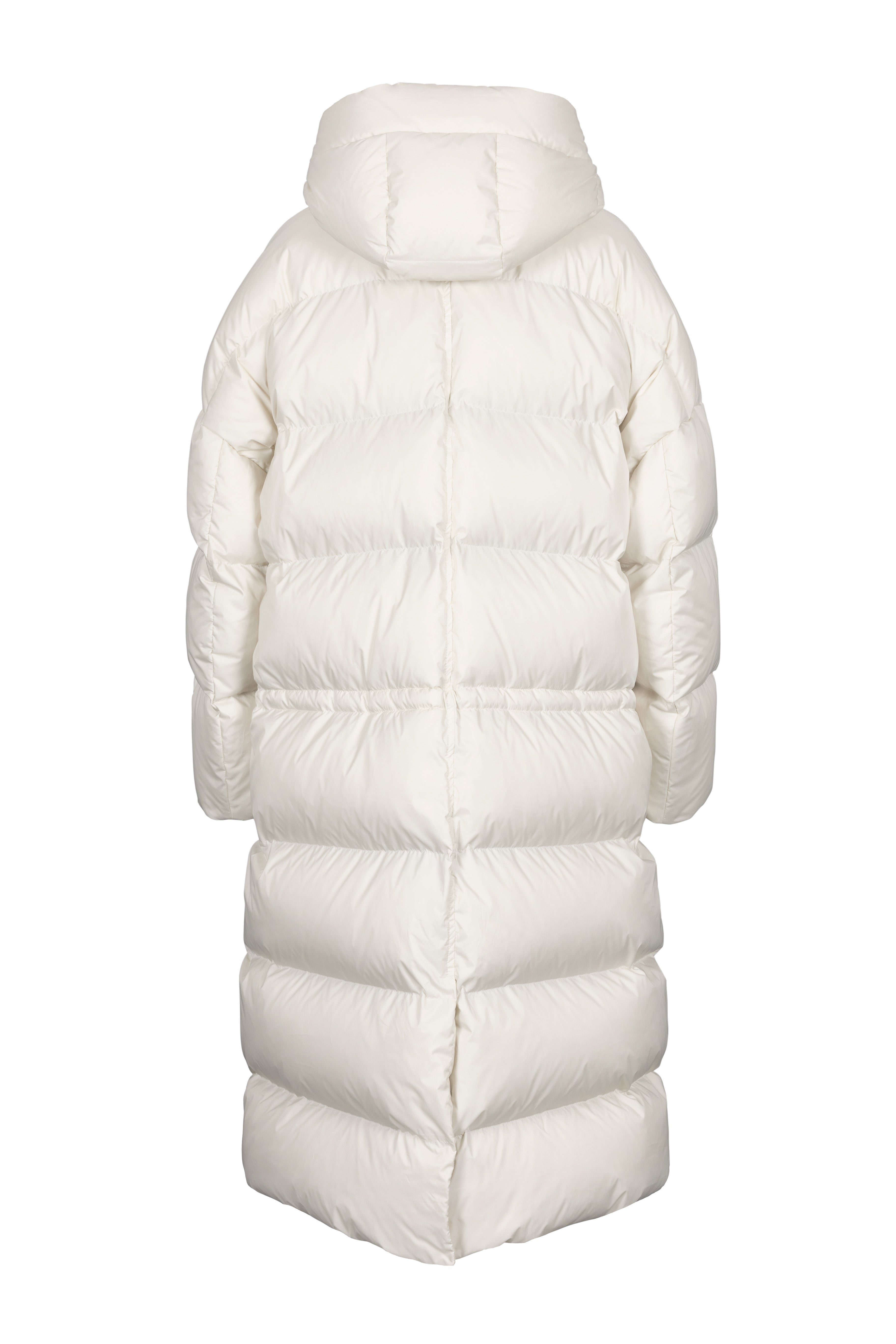 Dropped shoulders Lempelius long downcoat in off white