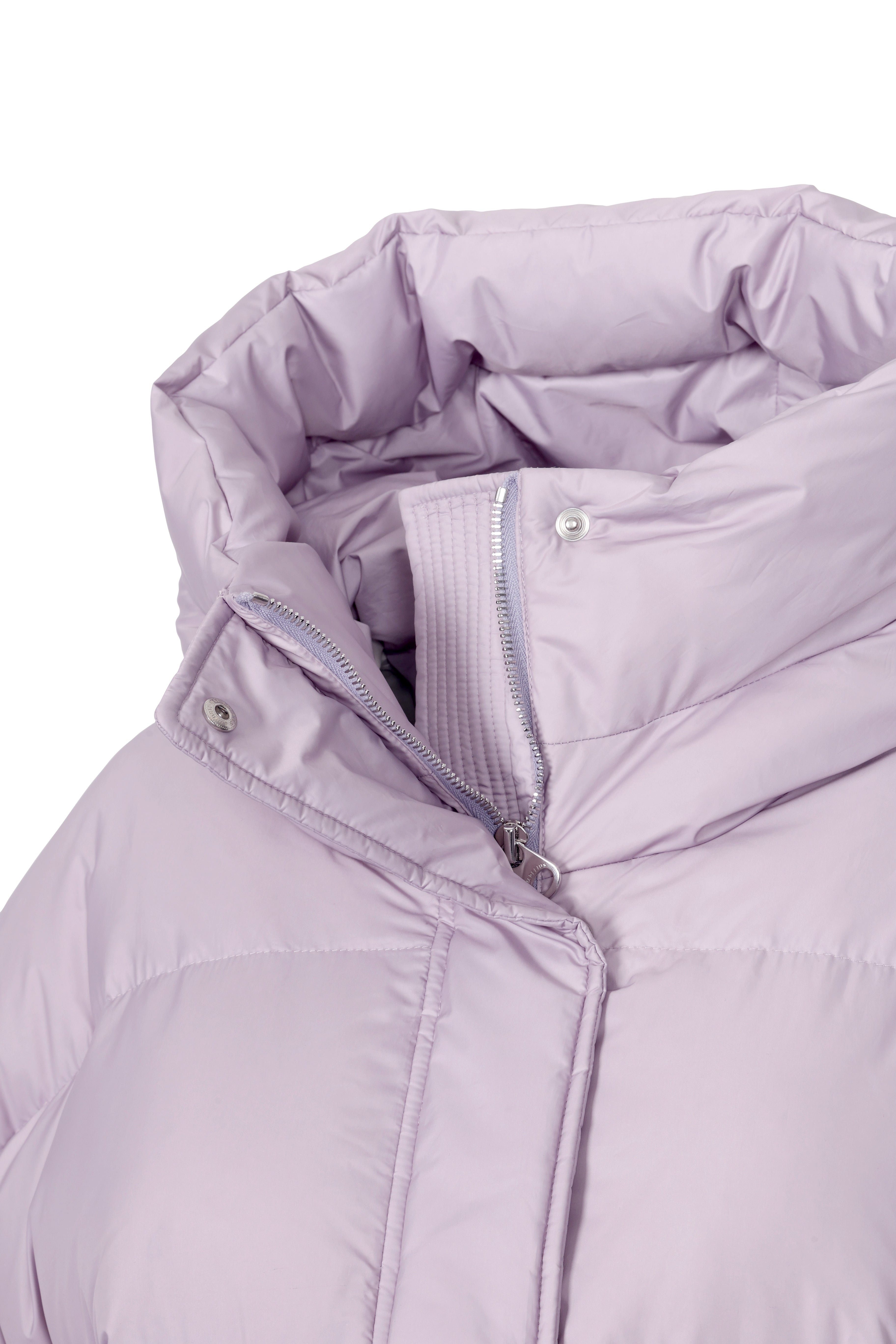 Dropped shoulders Lempelius long downcoat in lilac