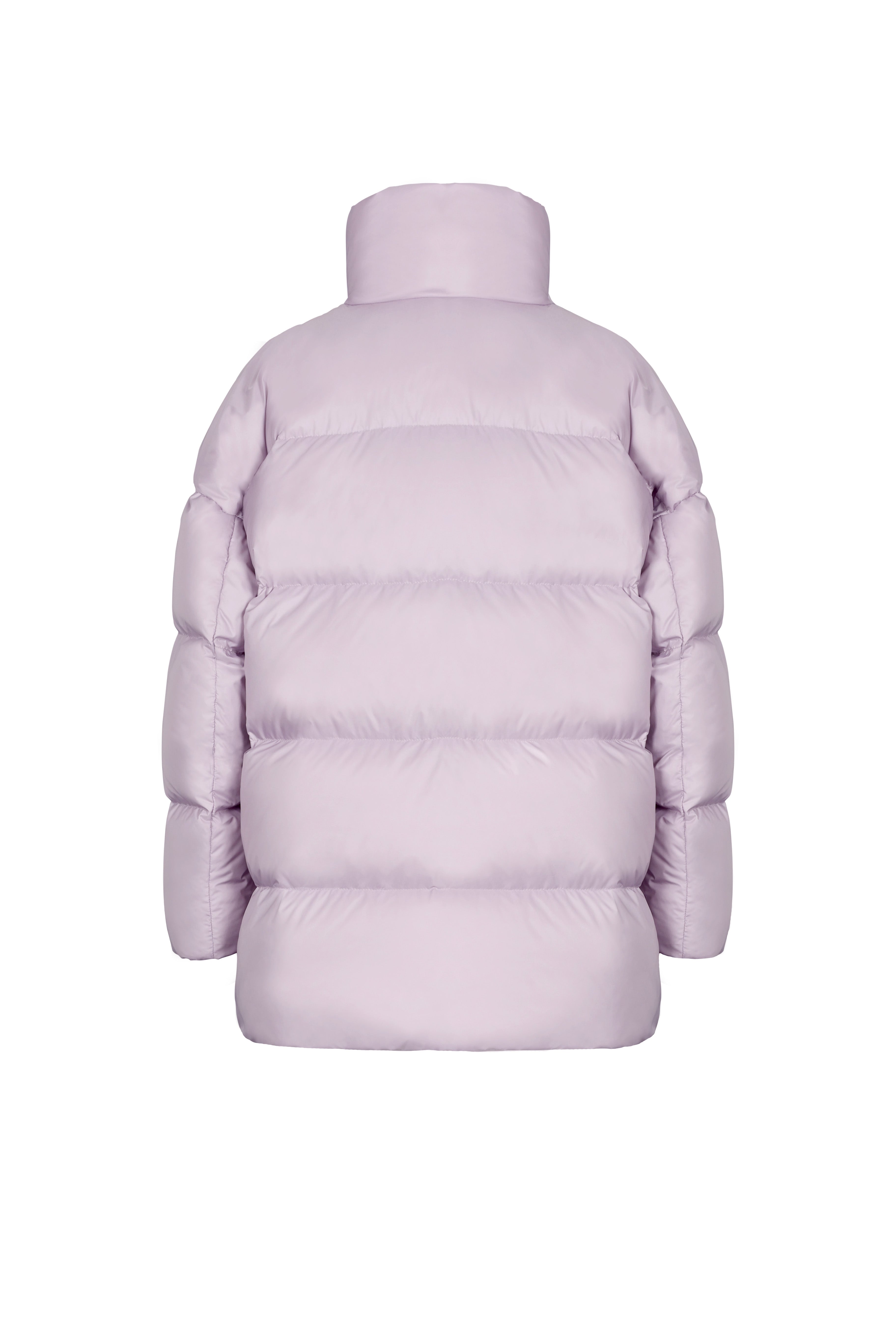 short quilted Lempelius down jacket in color lilac