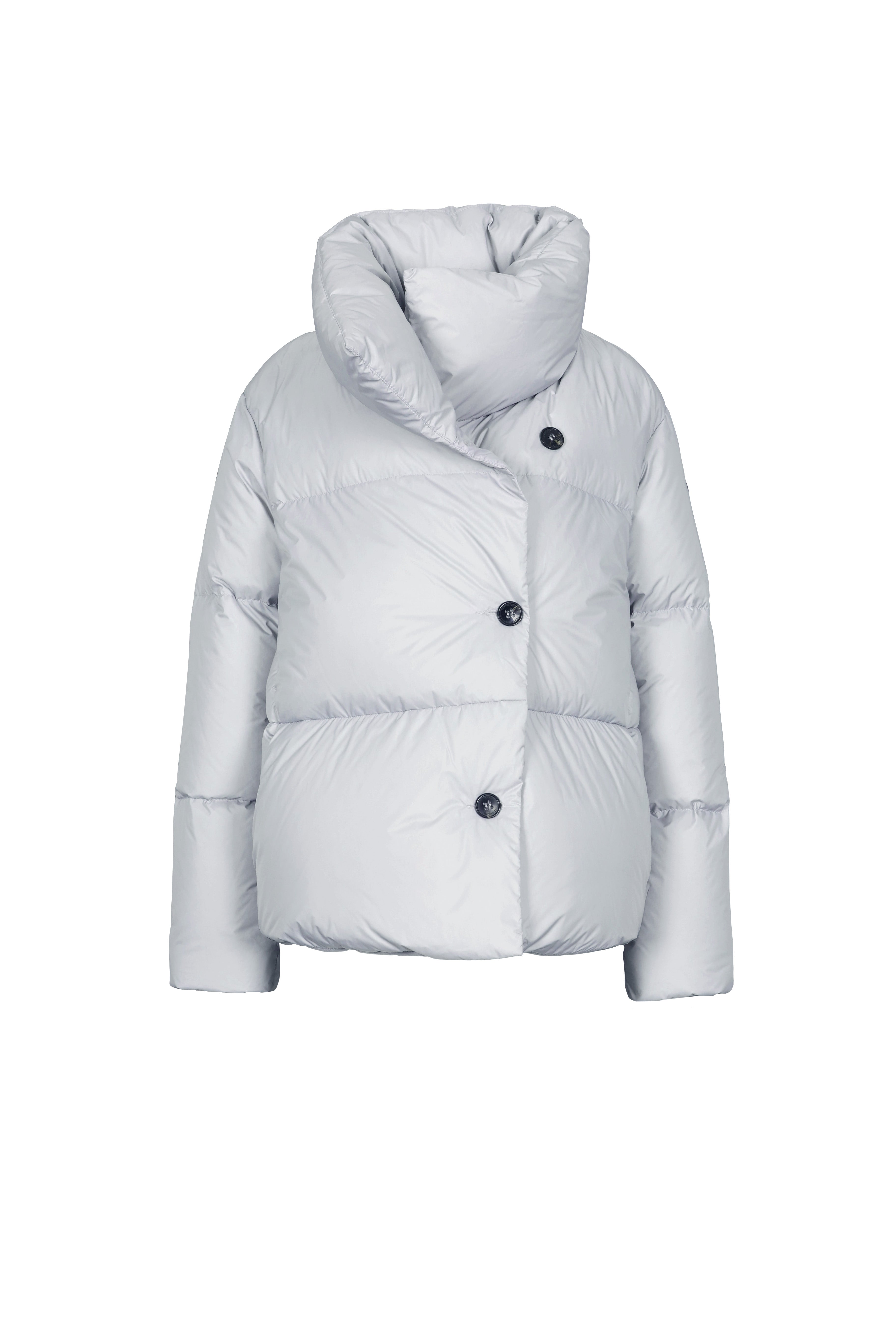 cropped Lempelius down jacket with warming high collar
