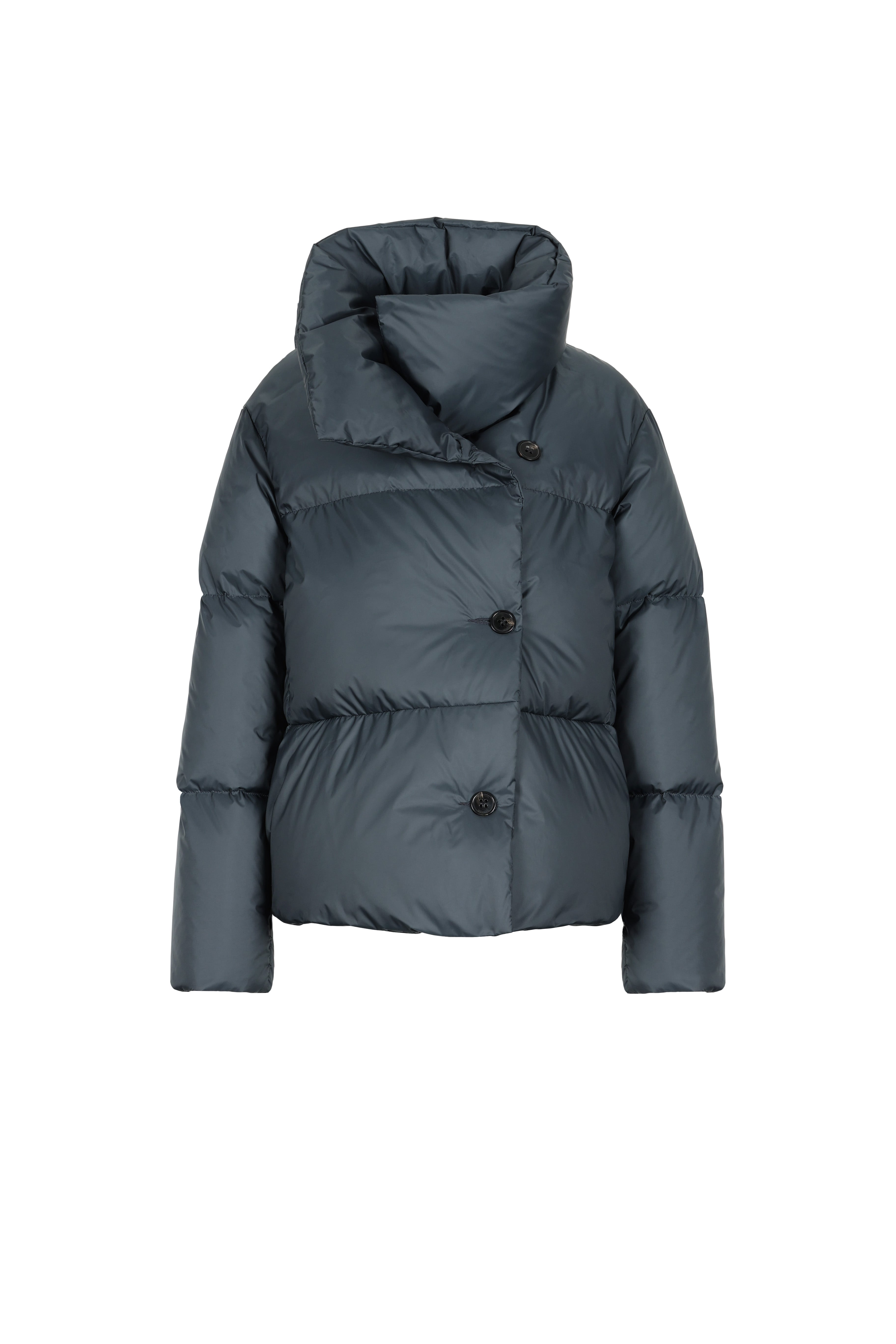 cropped Lempelius down jacket with warming high collar