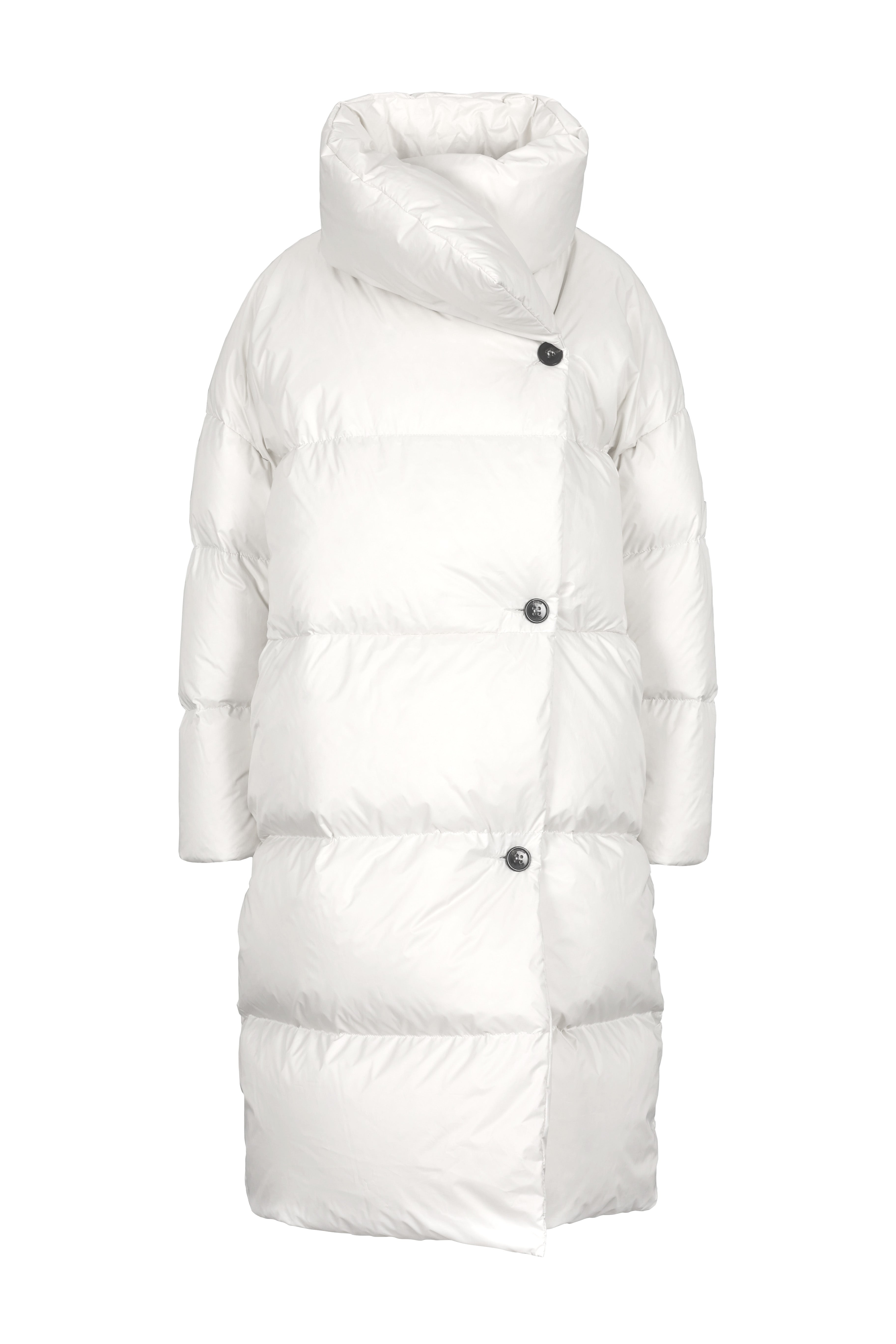 Lempelius wrap down coat with oversized collar