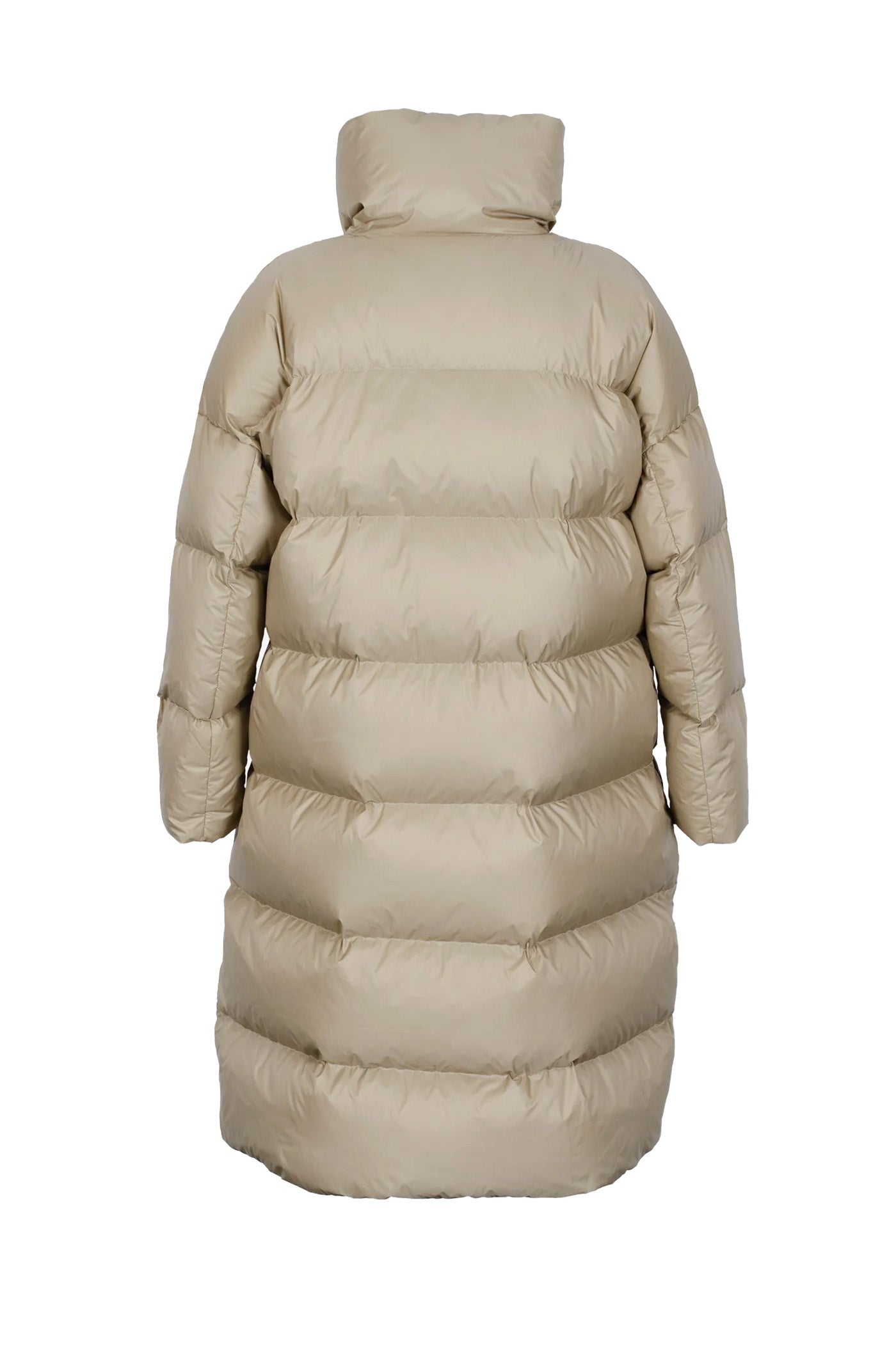 Oversized Lempelius wrap down coat in oat
