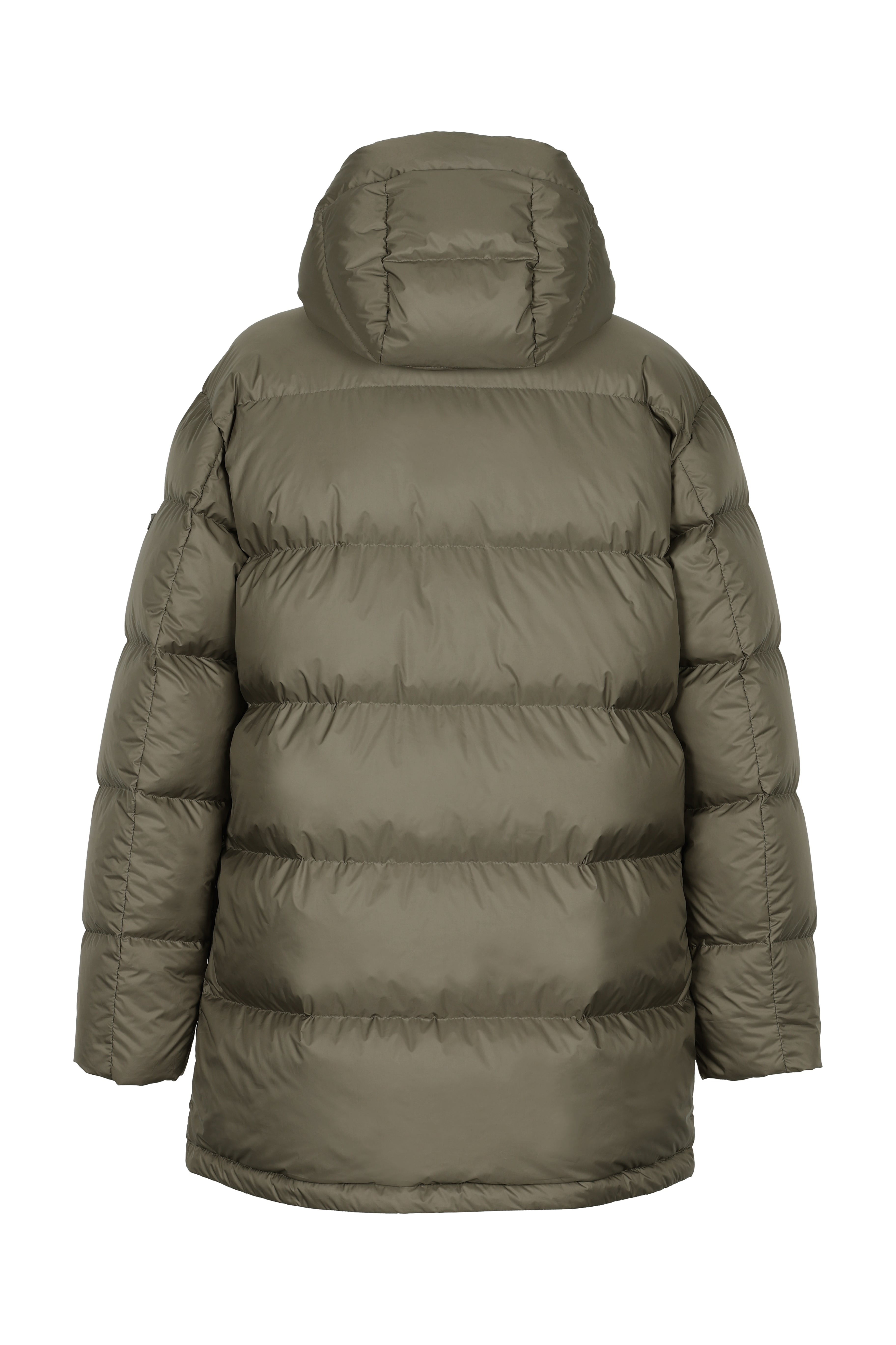 Mens Lempelius Down coat with Patchpockets in olive