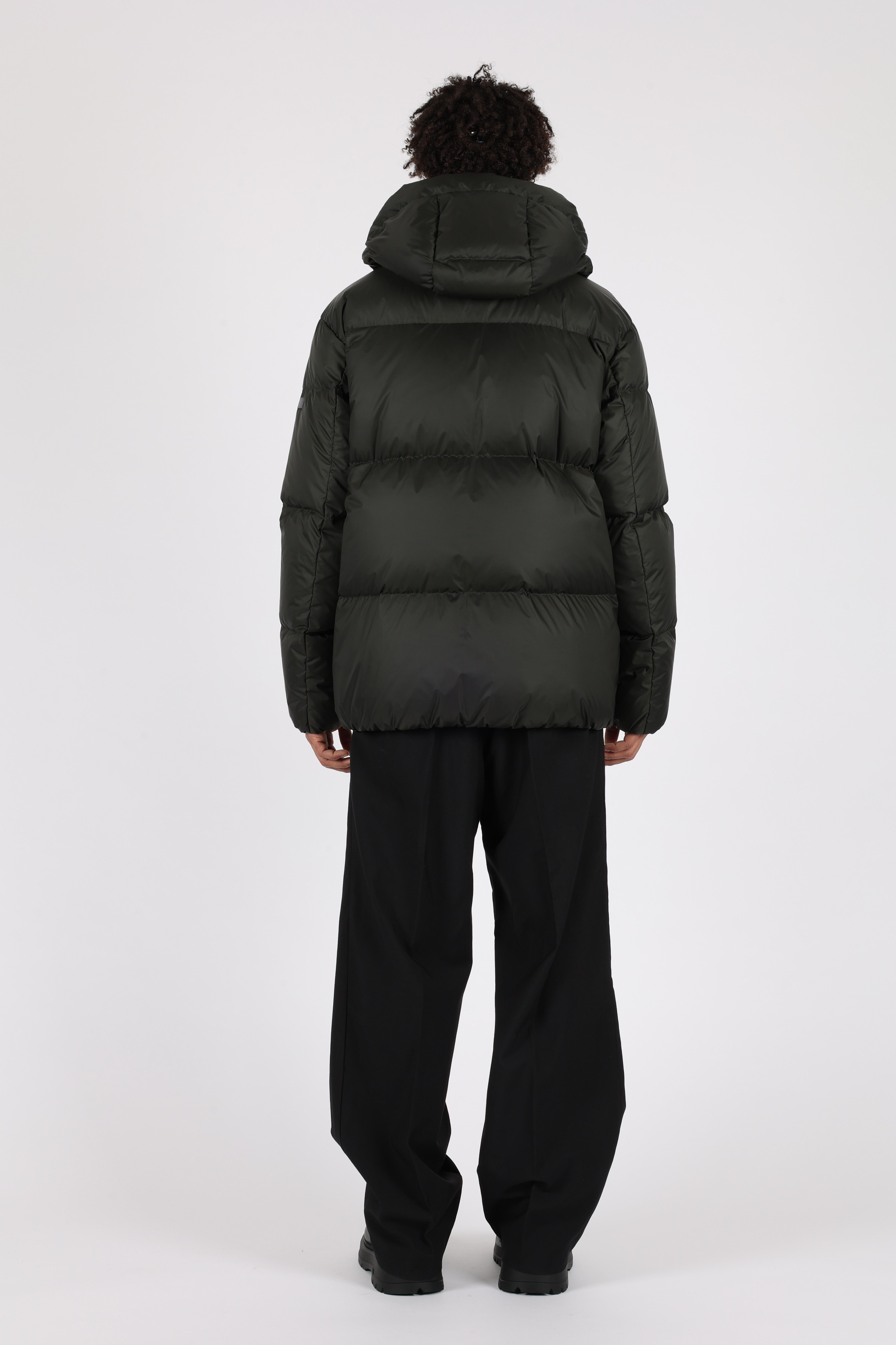 Mens Down puffer in deep green