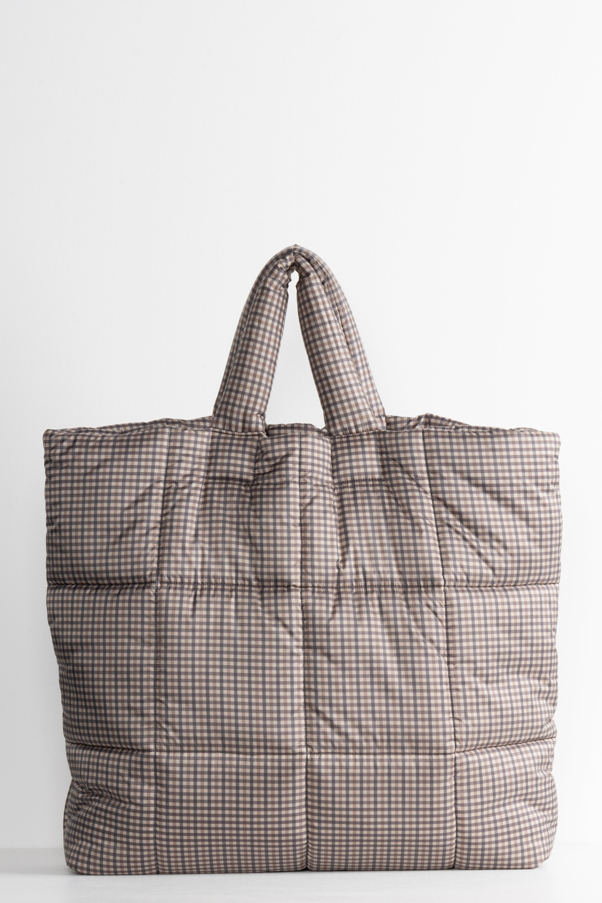 oversized Lempelius Pufferbag with check print