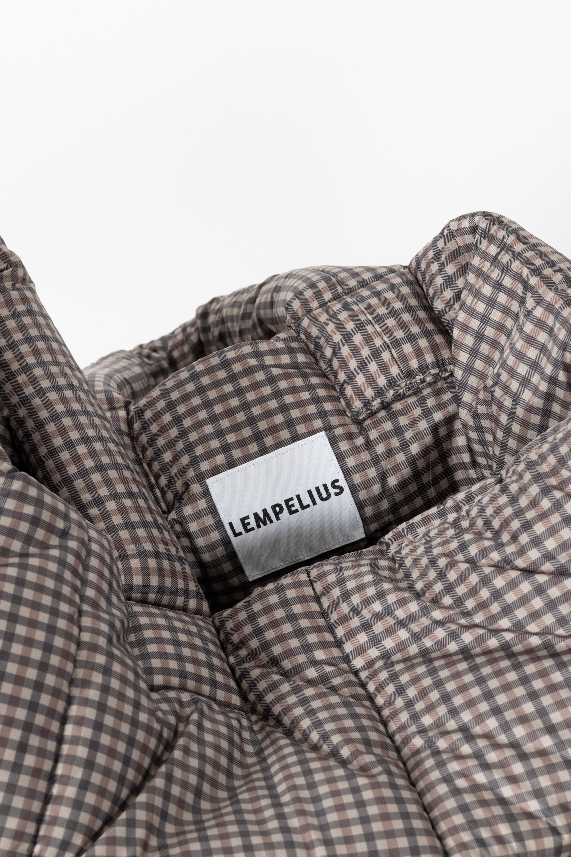 oversized Lempelius Pufferbag with check print