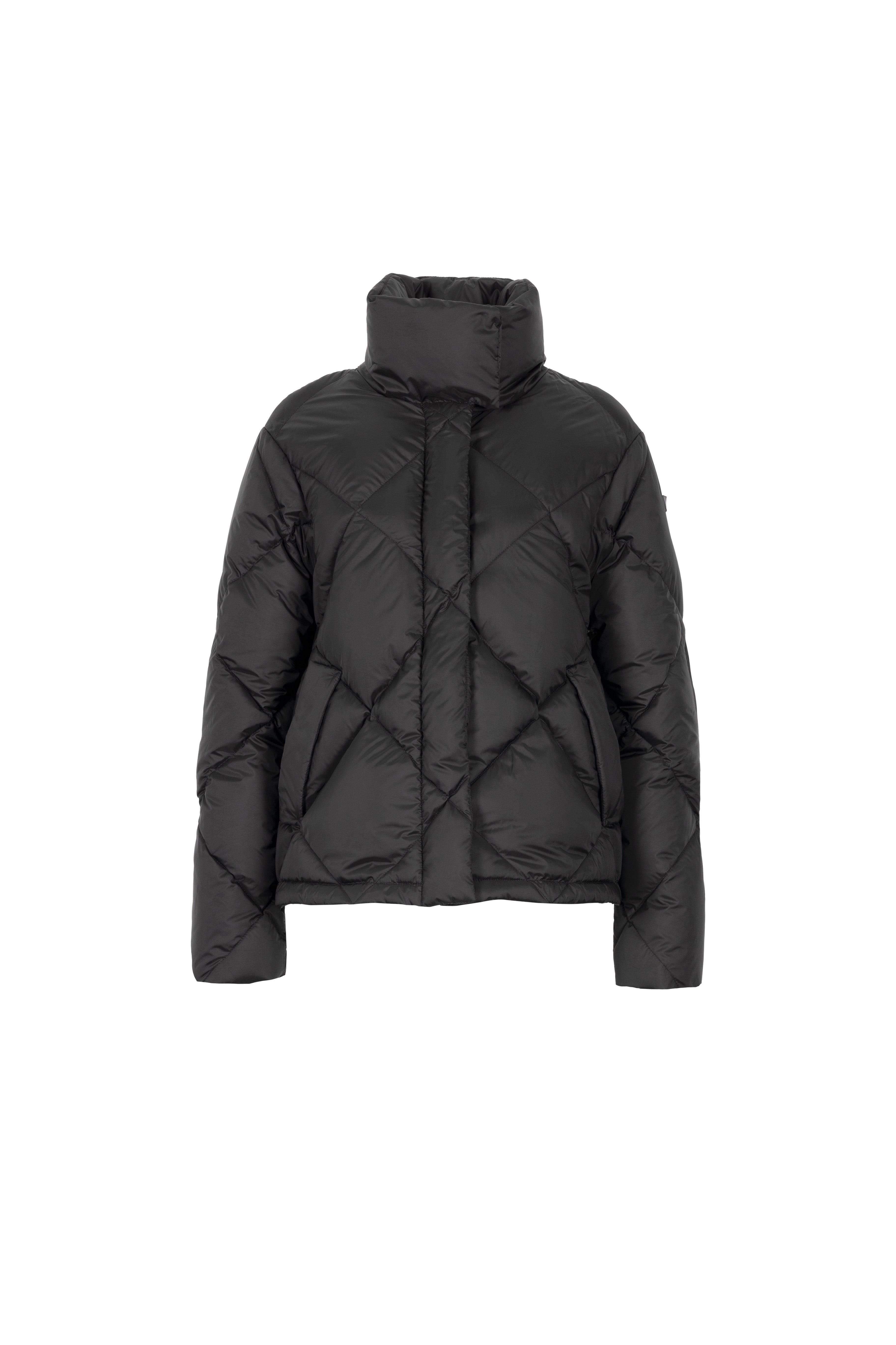 short Diamond quilted Lempelius Jacket in color black
