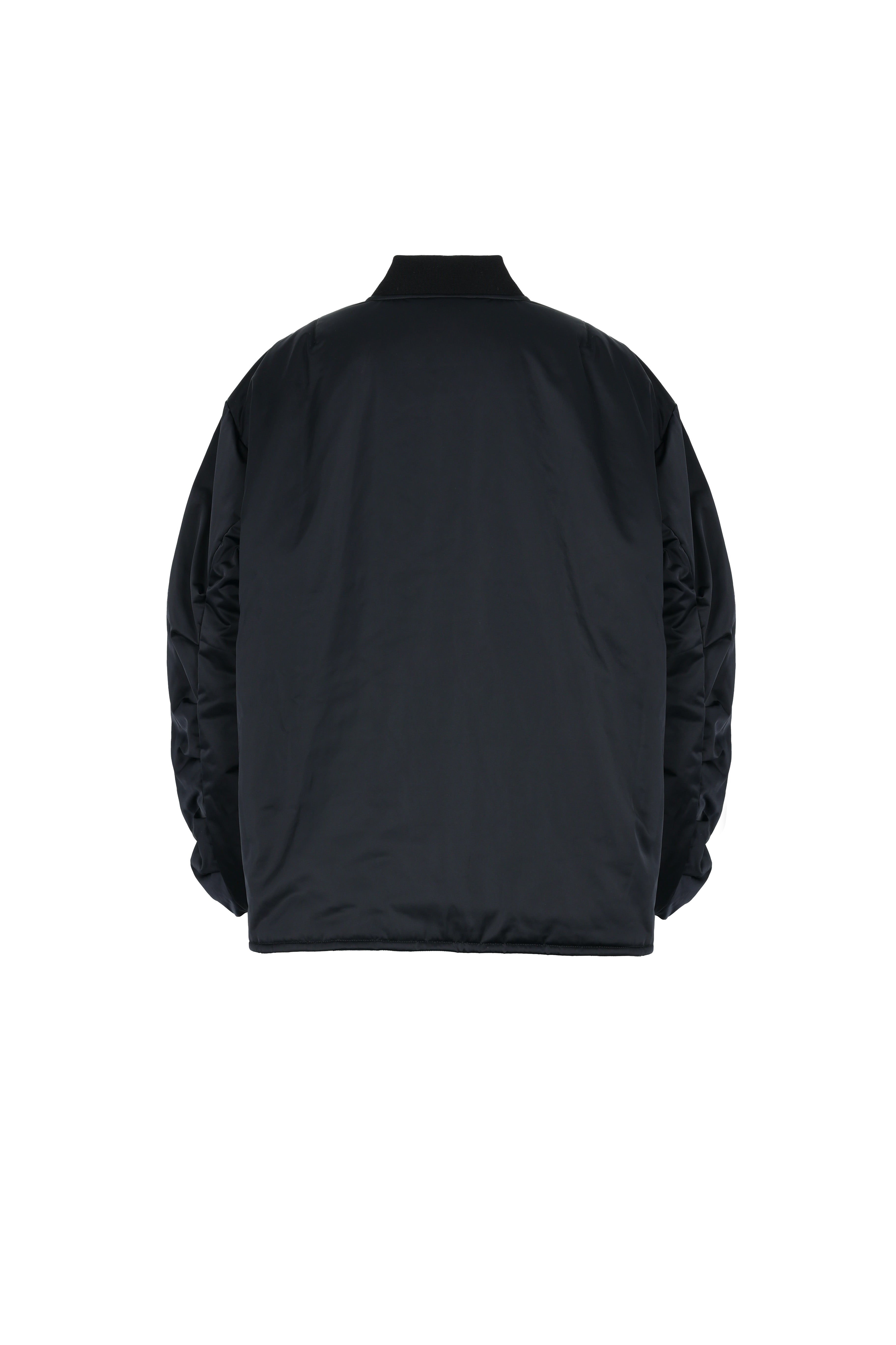 Flared bomber jacket in dark navy