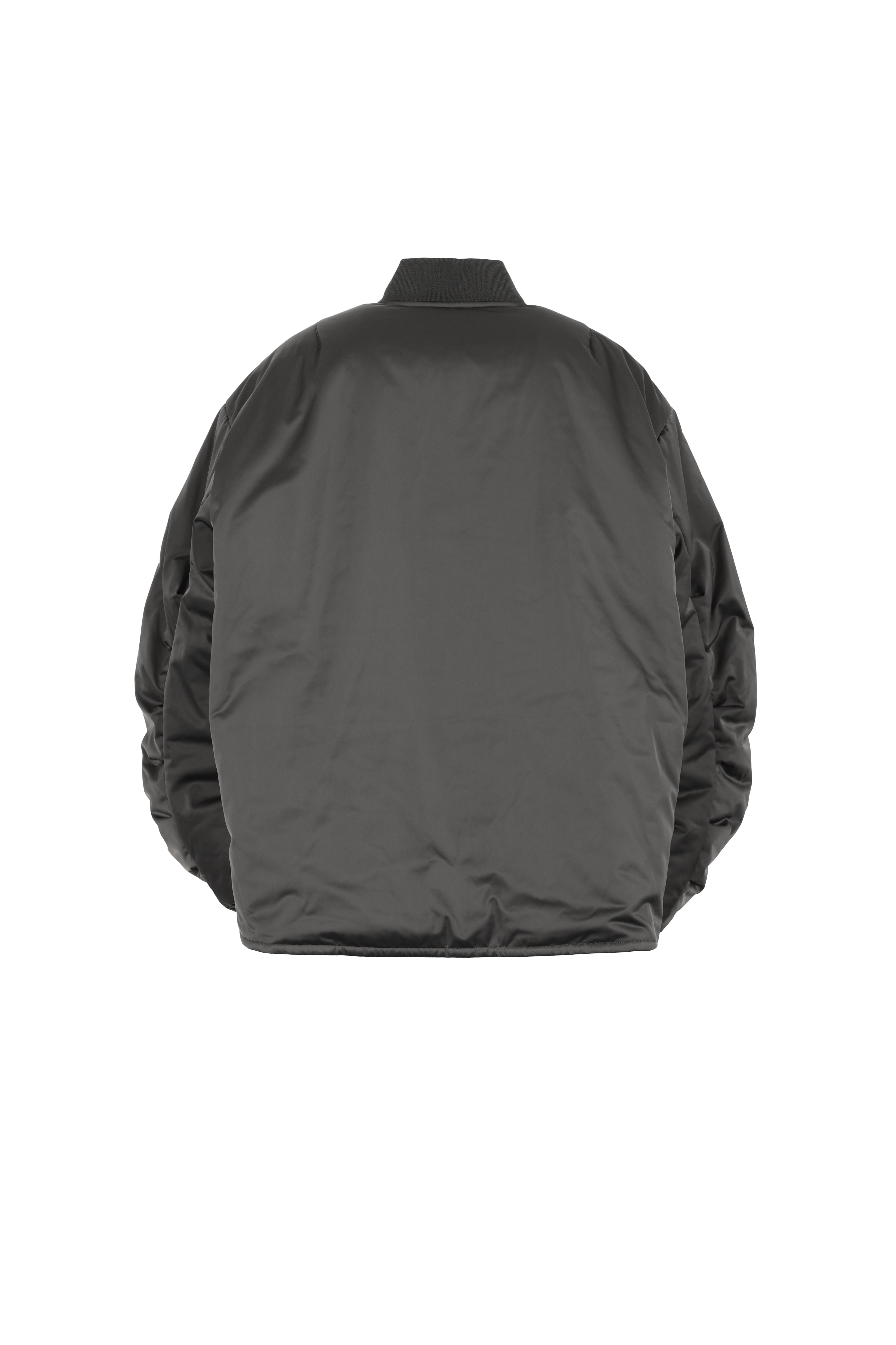 LEMPELIUS padded lightweight bomber jacket in dark carbon grey