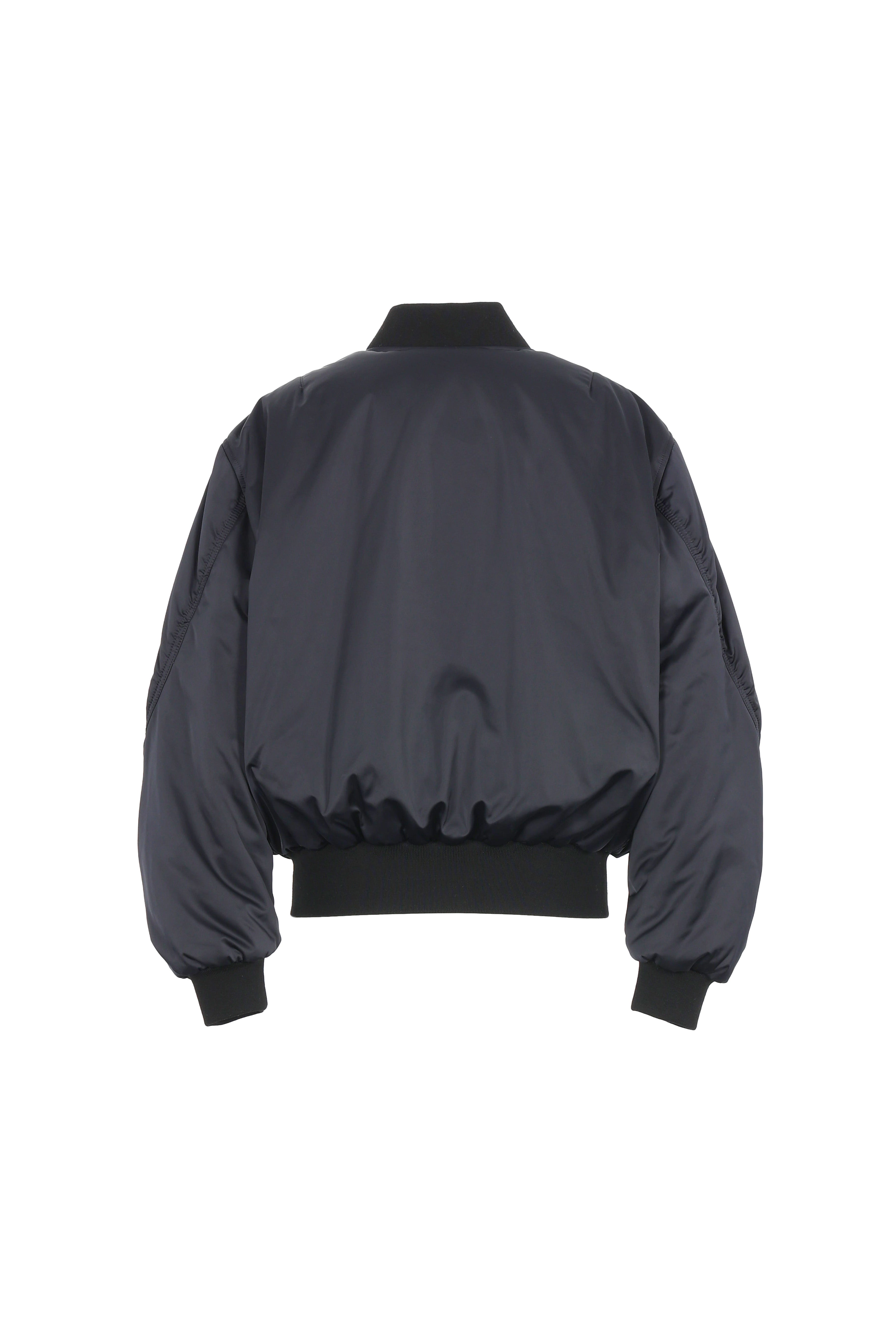 padded lightweight bomber jacket in dark navy