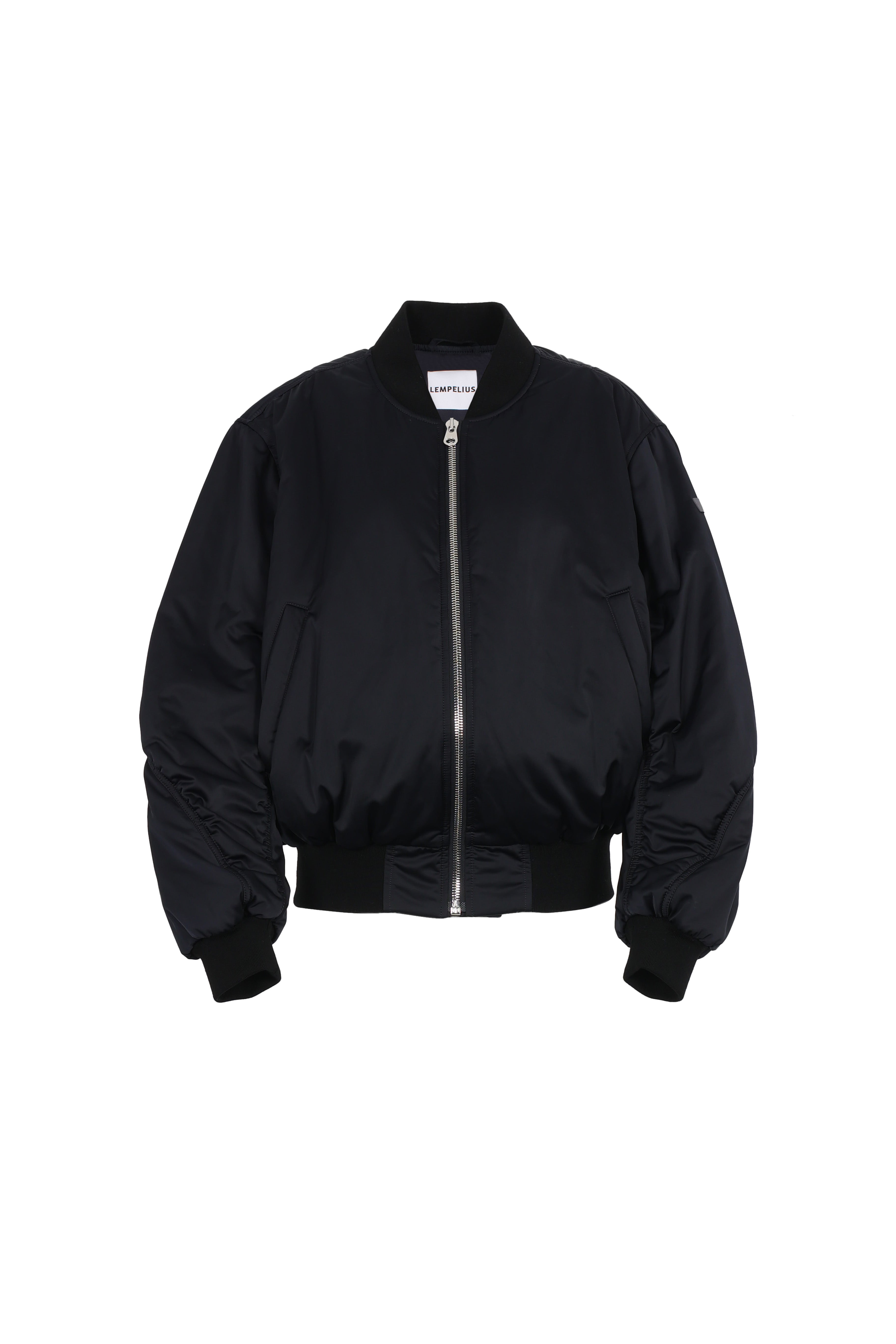 padded lightweight bomber jacket in dark navy