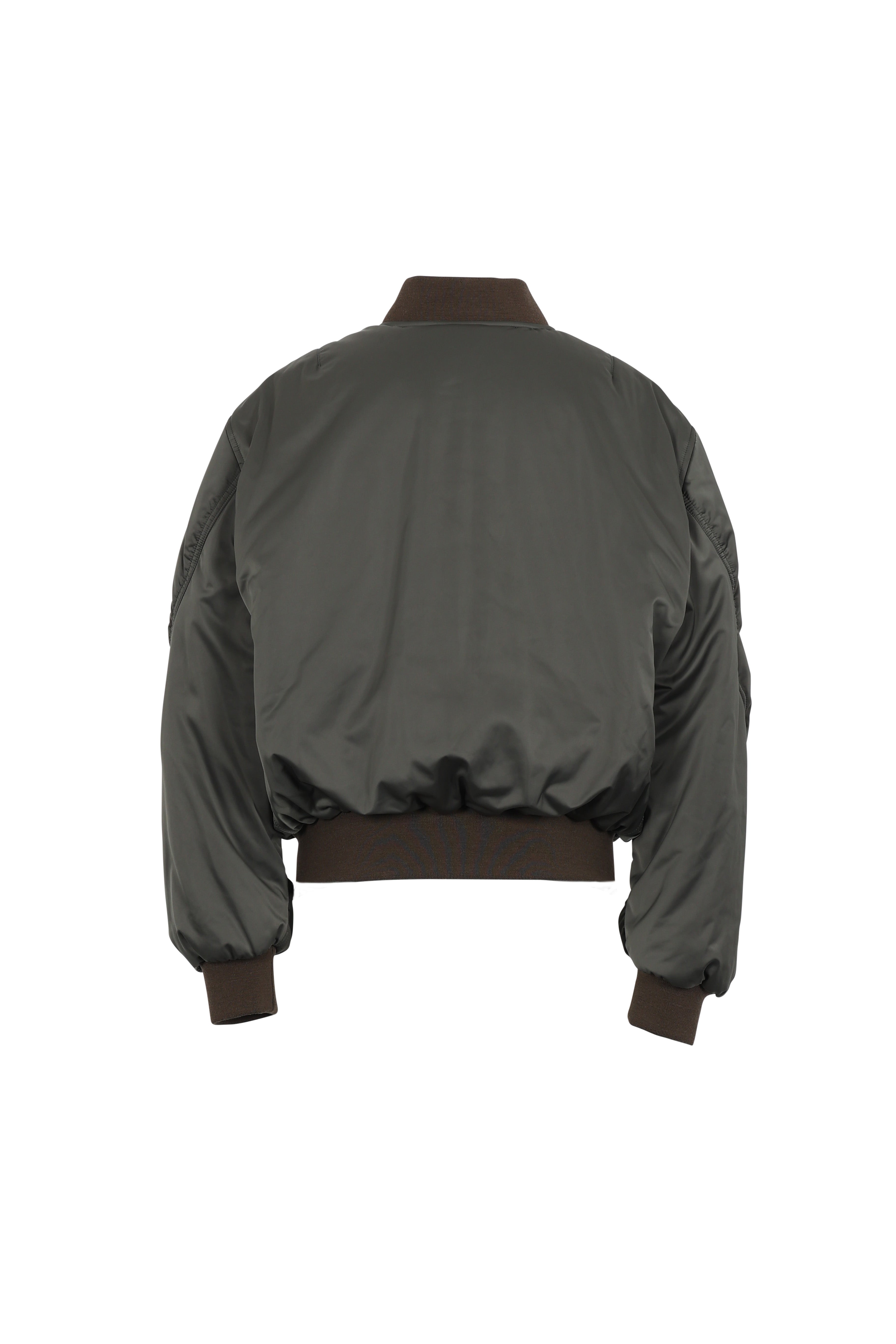 padded lightweight bomber jacket in green amber