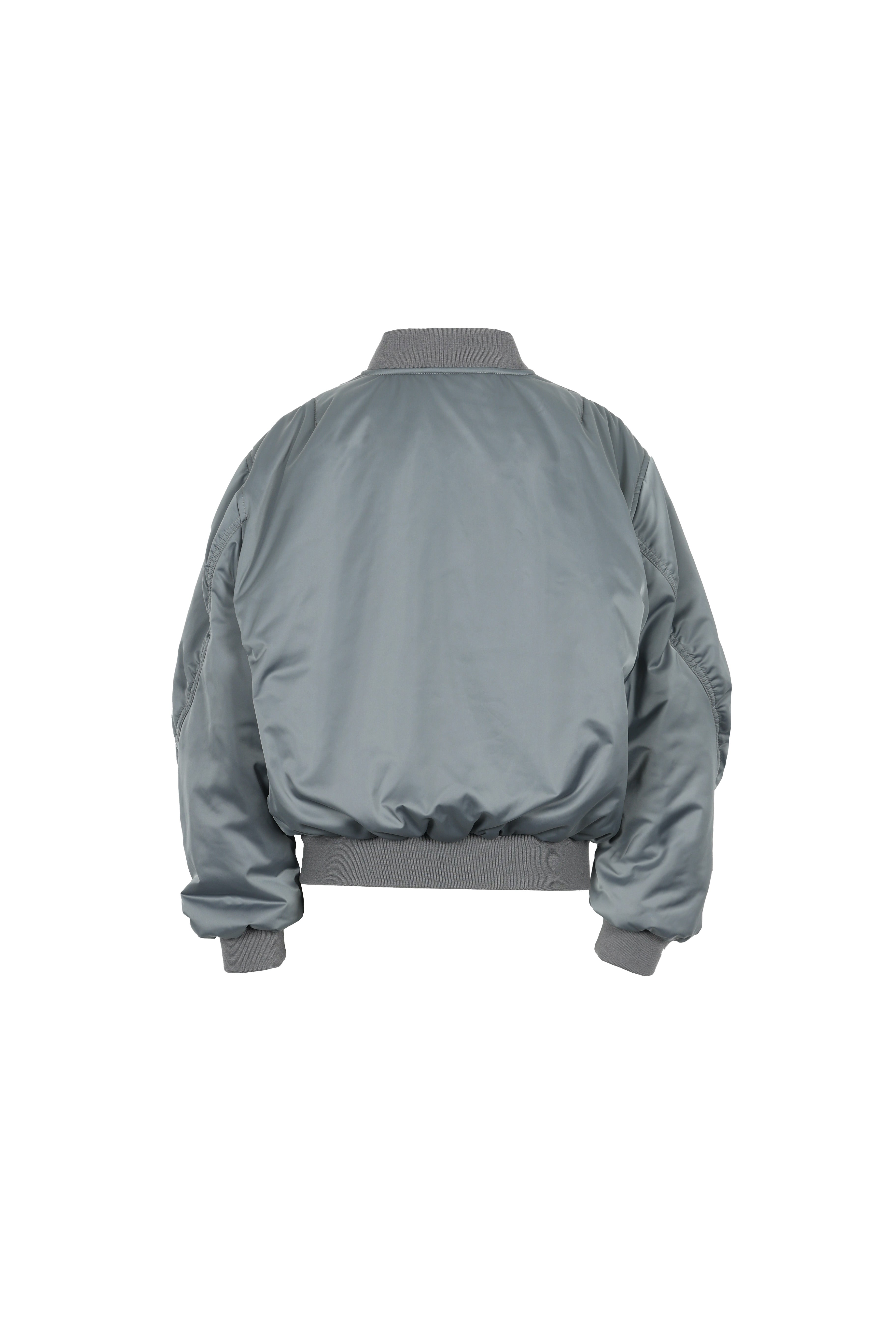 padded lightweight bomber jacket in sterling