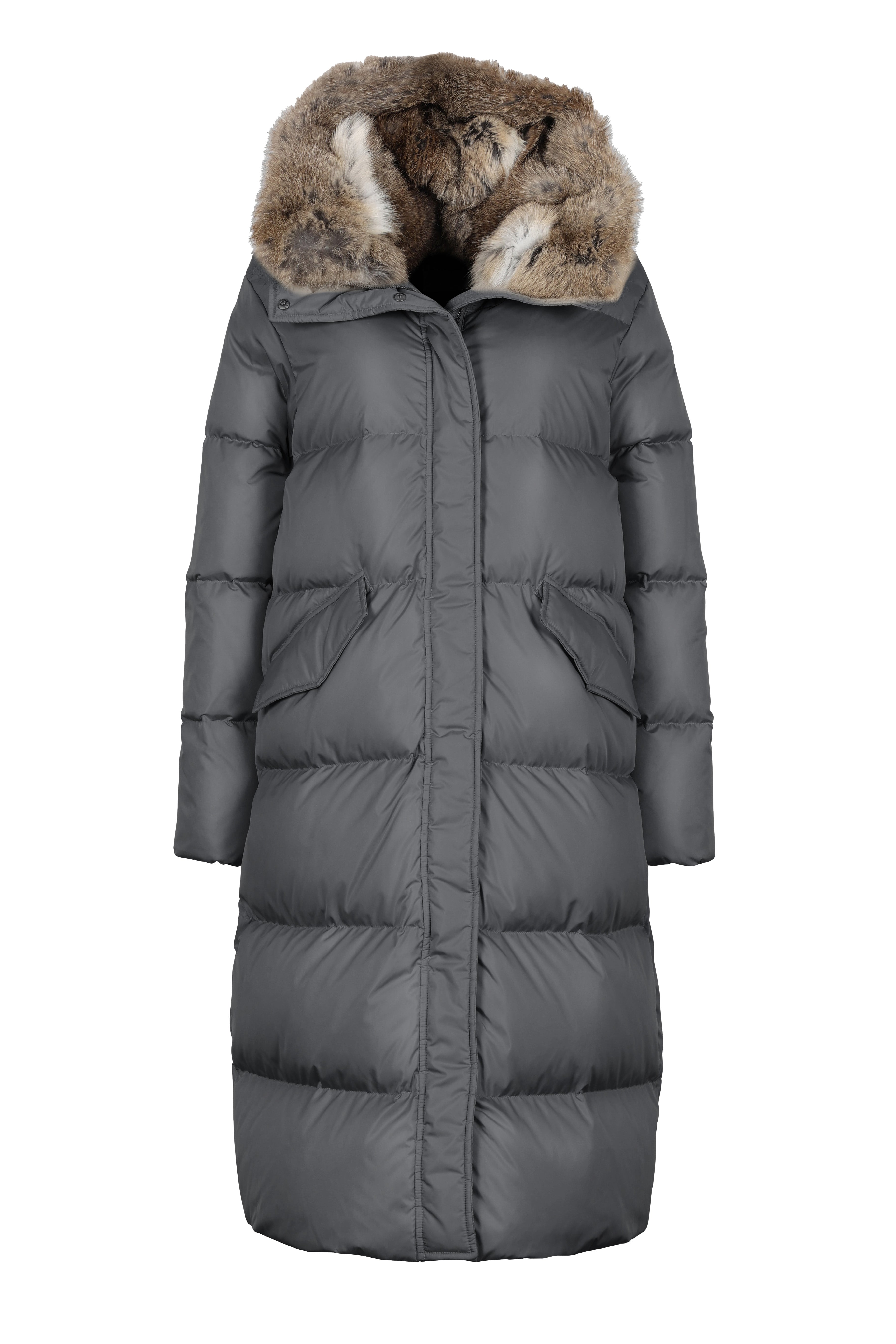 Long Lempelius Downcoat with a slim silhouette