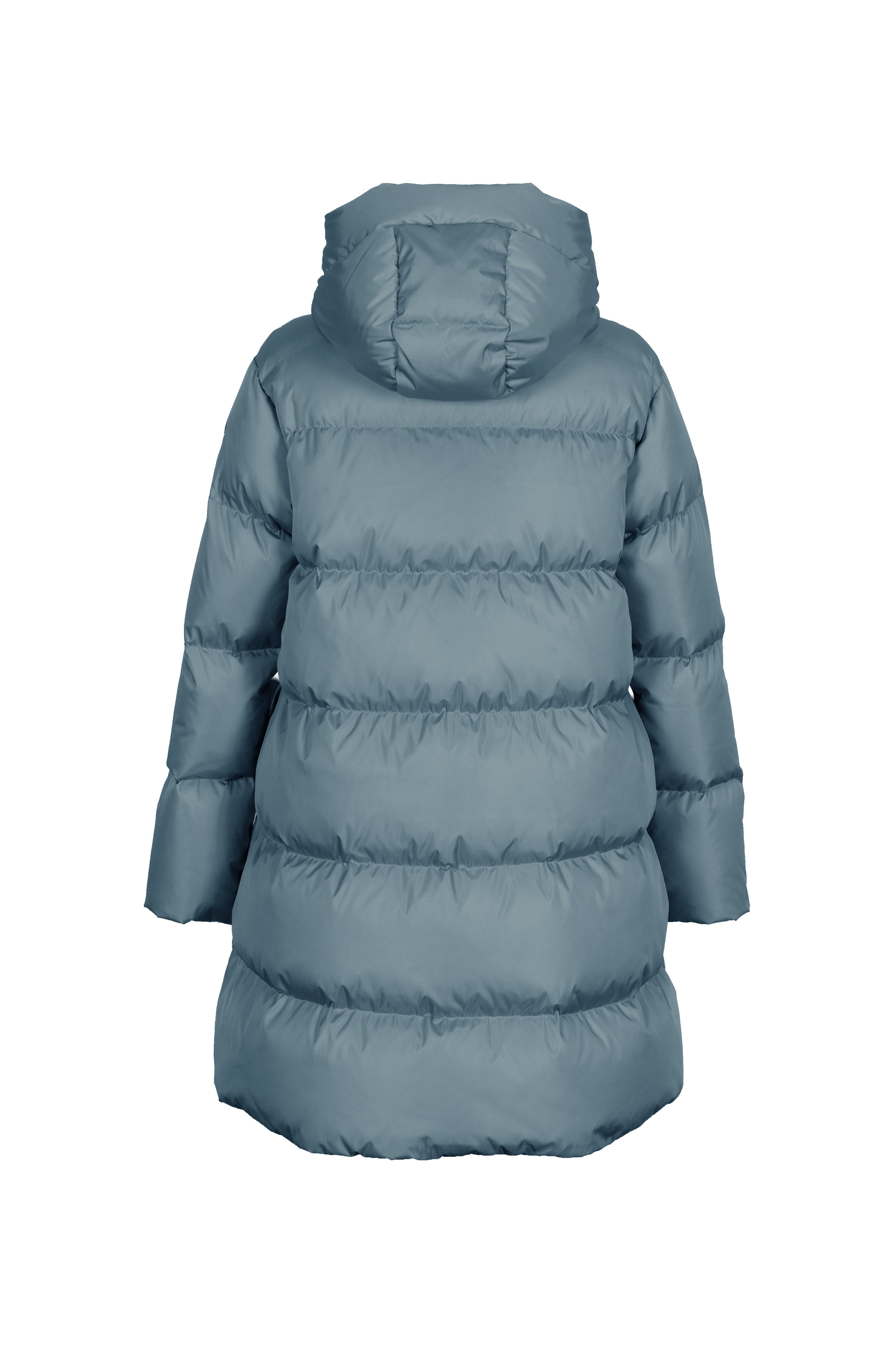 Minimal Lempelius down coat with welt pockets