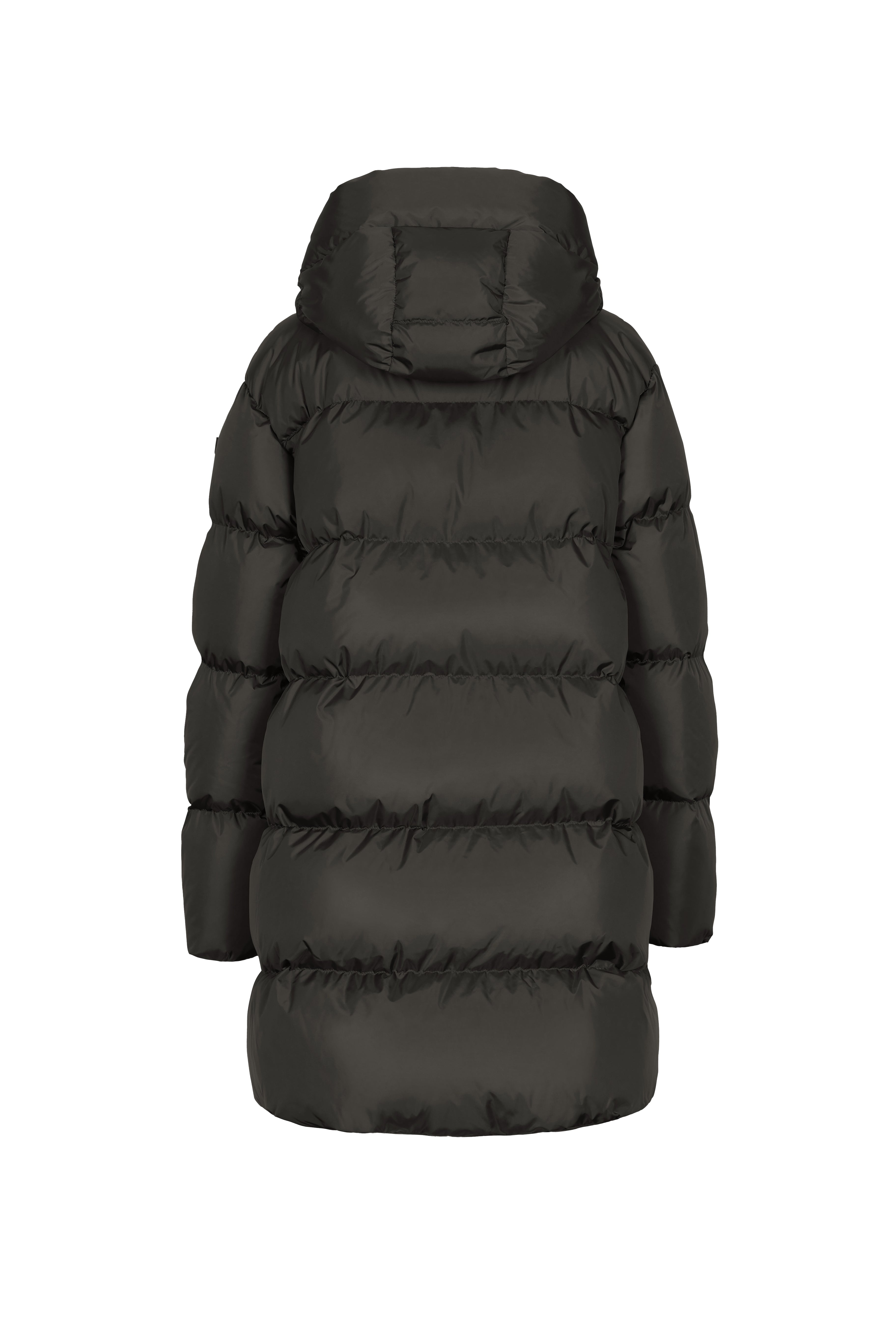 Minimal Lempelius down coat with welt pockets
