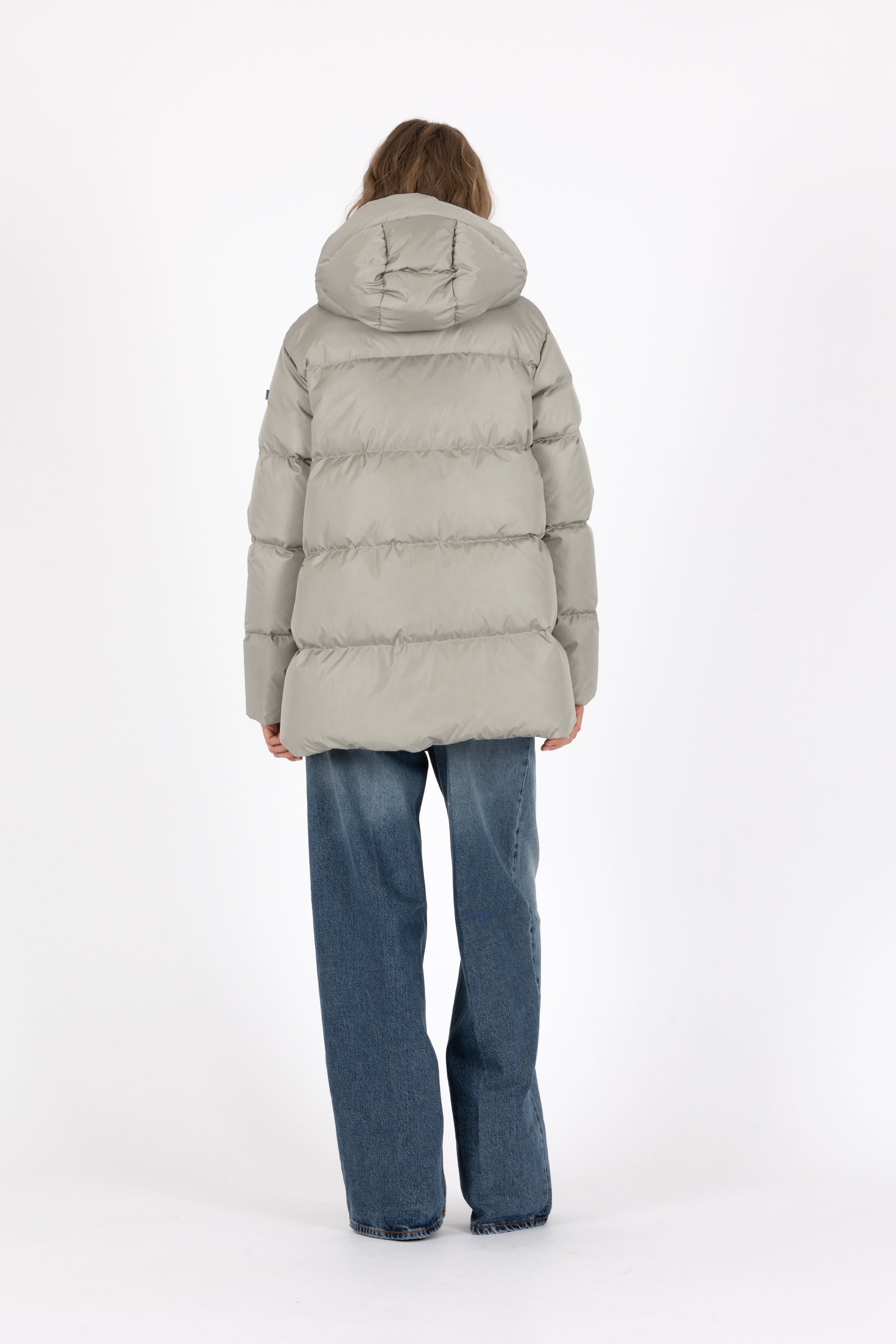 short down jacket with flap pockets