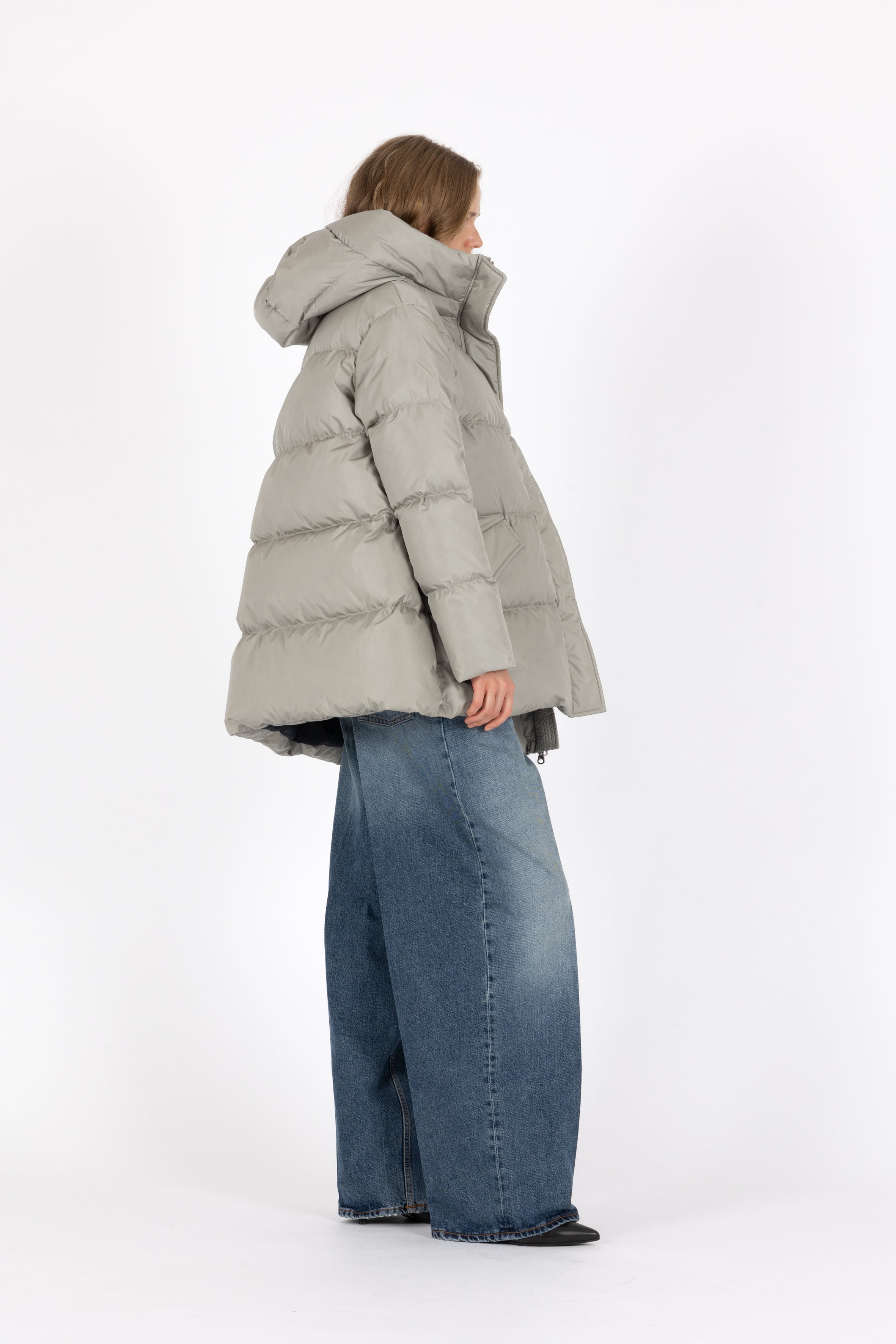 short down jacket with flap pockets