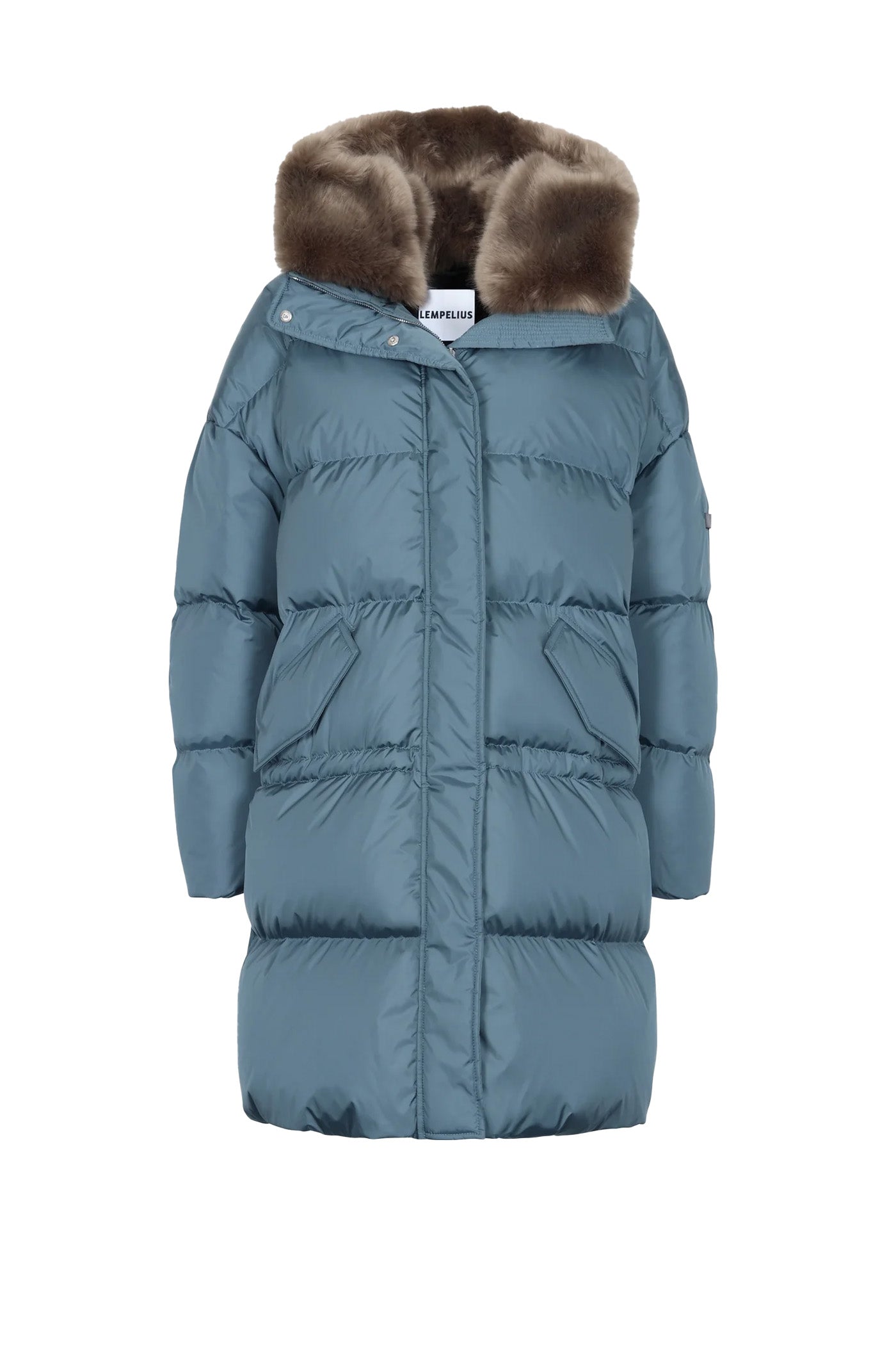 oversized Lempelius down parka with faux fur