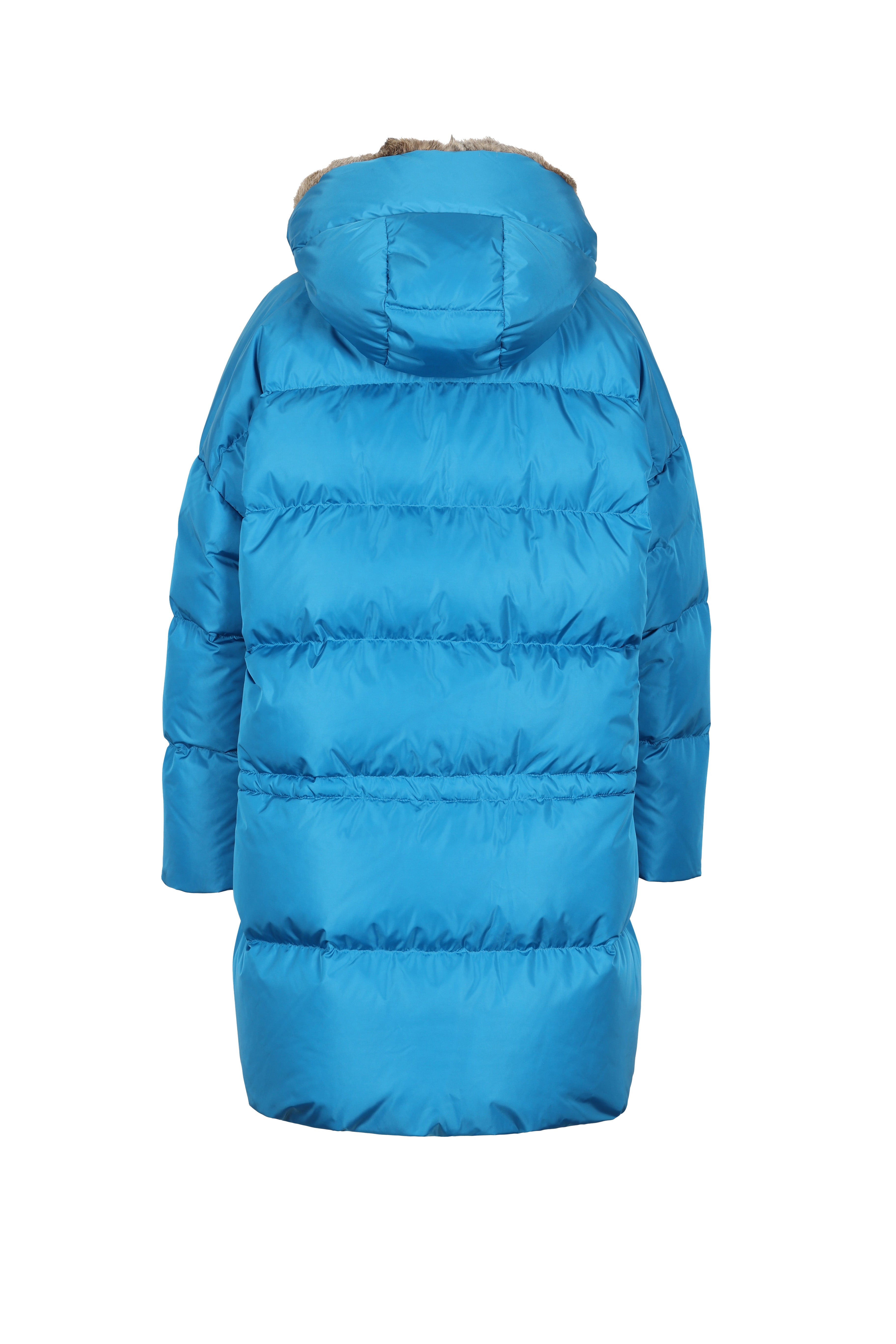 oversized Lempelius down parka in the color skyblue