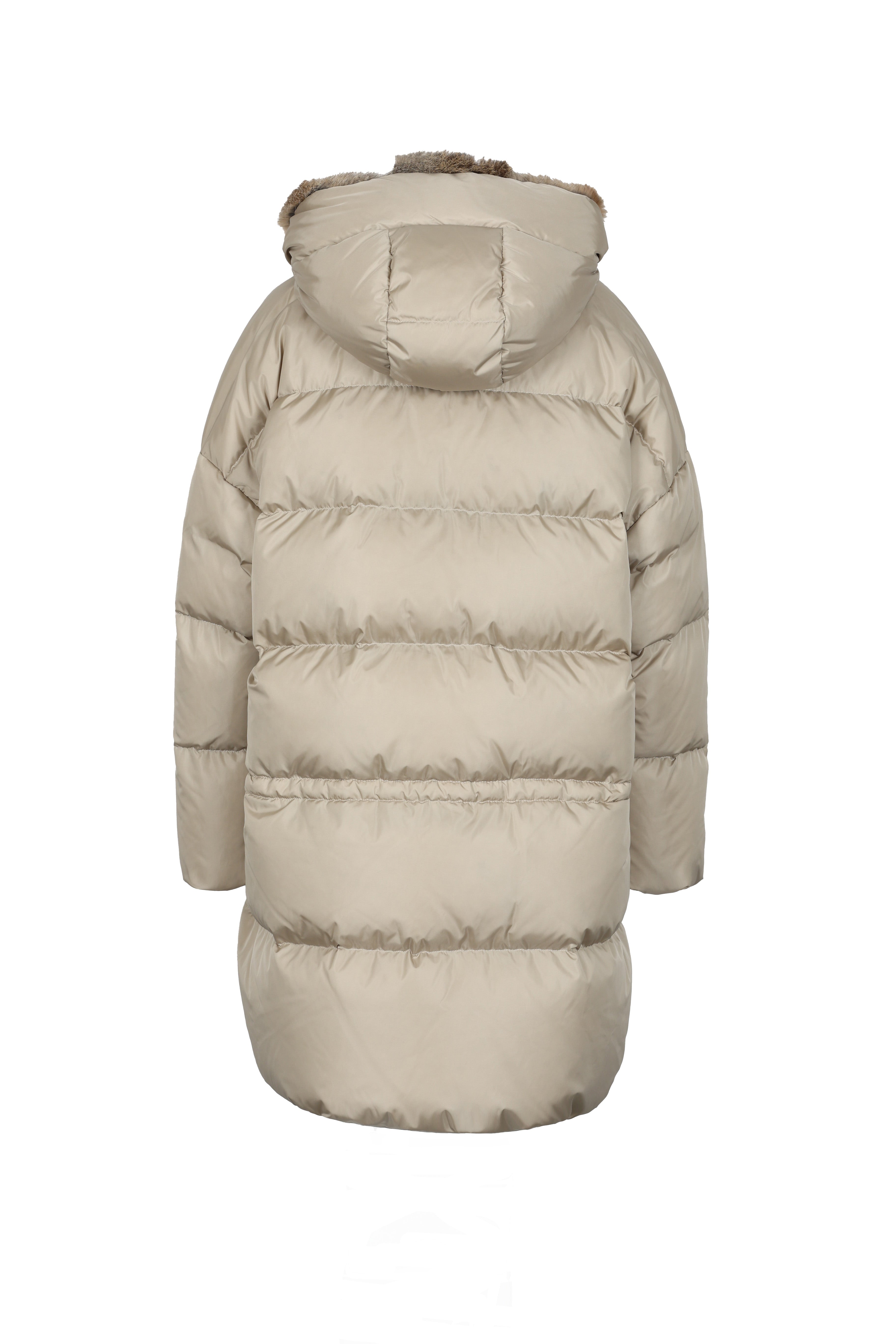 oversized Lempelius down parka with fur