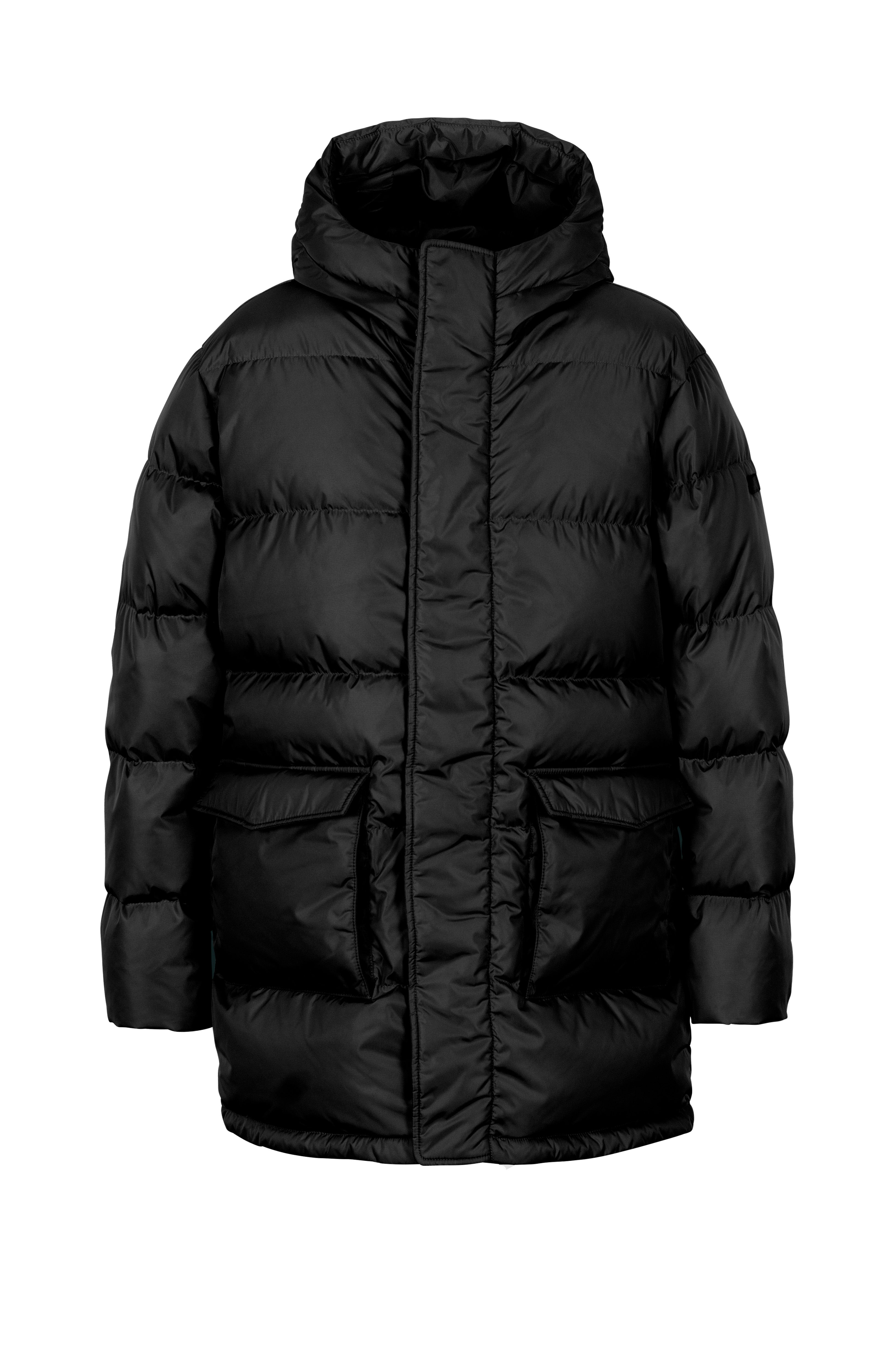 Lempelius Down coat with relaxed fit in black