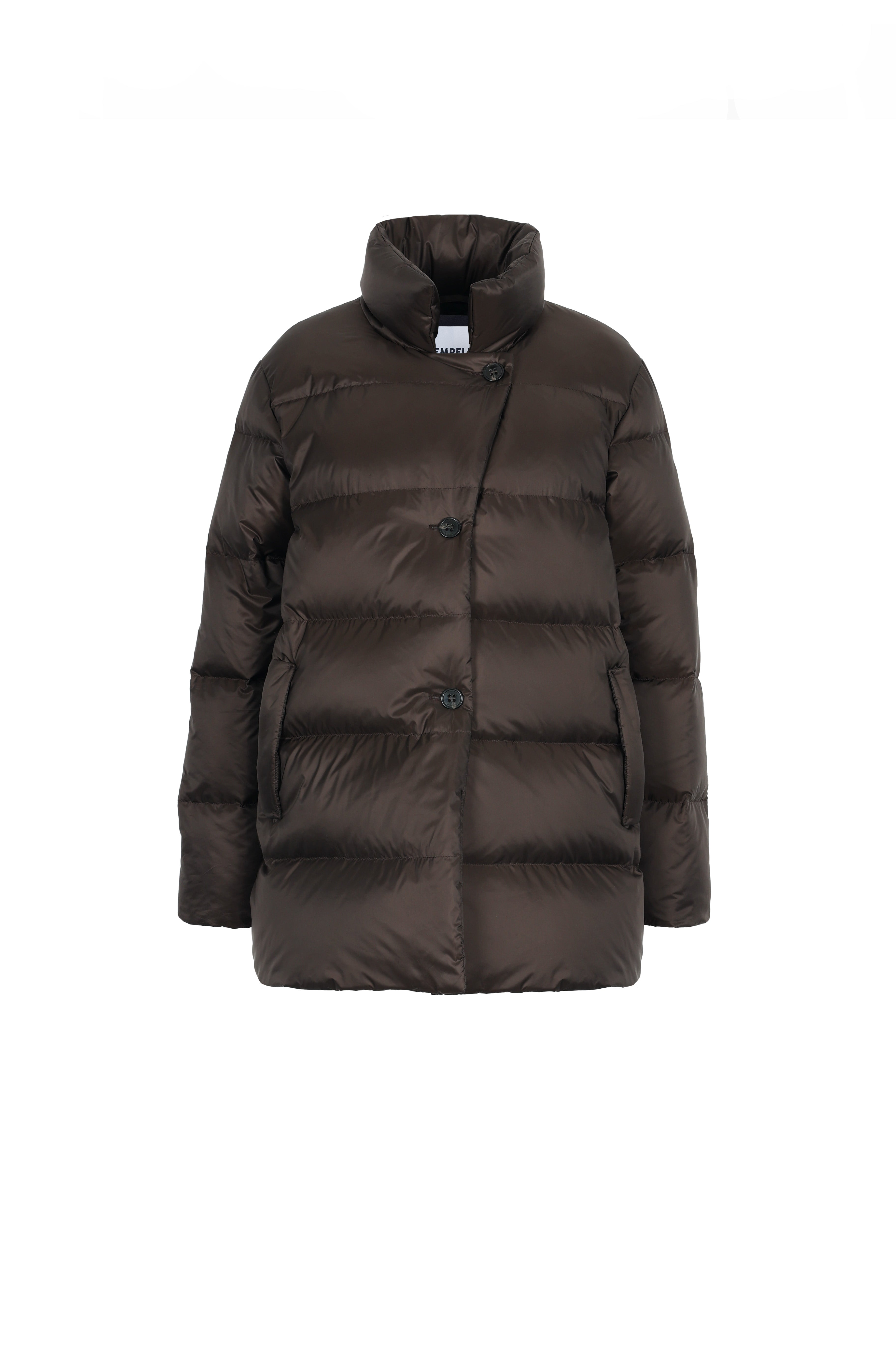 short quilted Lempelius Down Jacket with lapel collar
