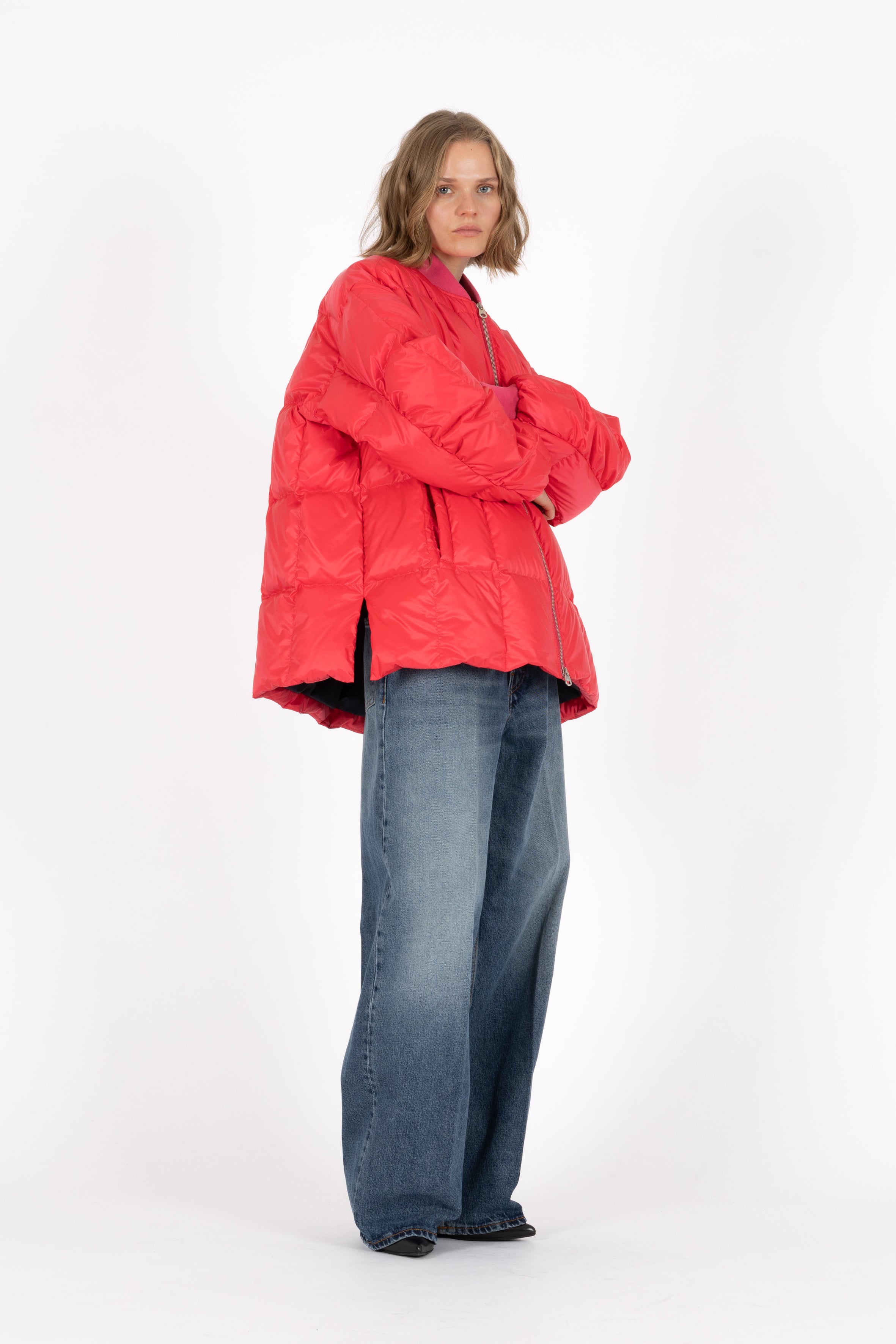 oversized light down jacket