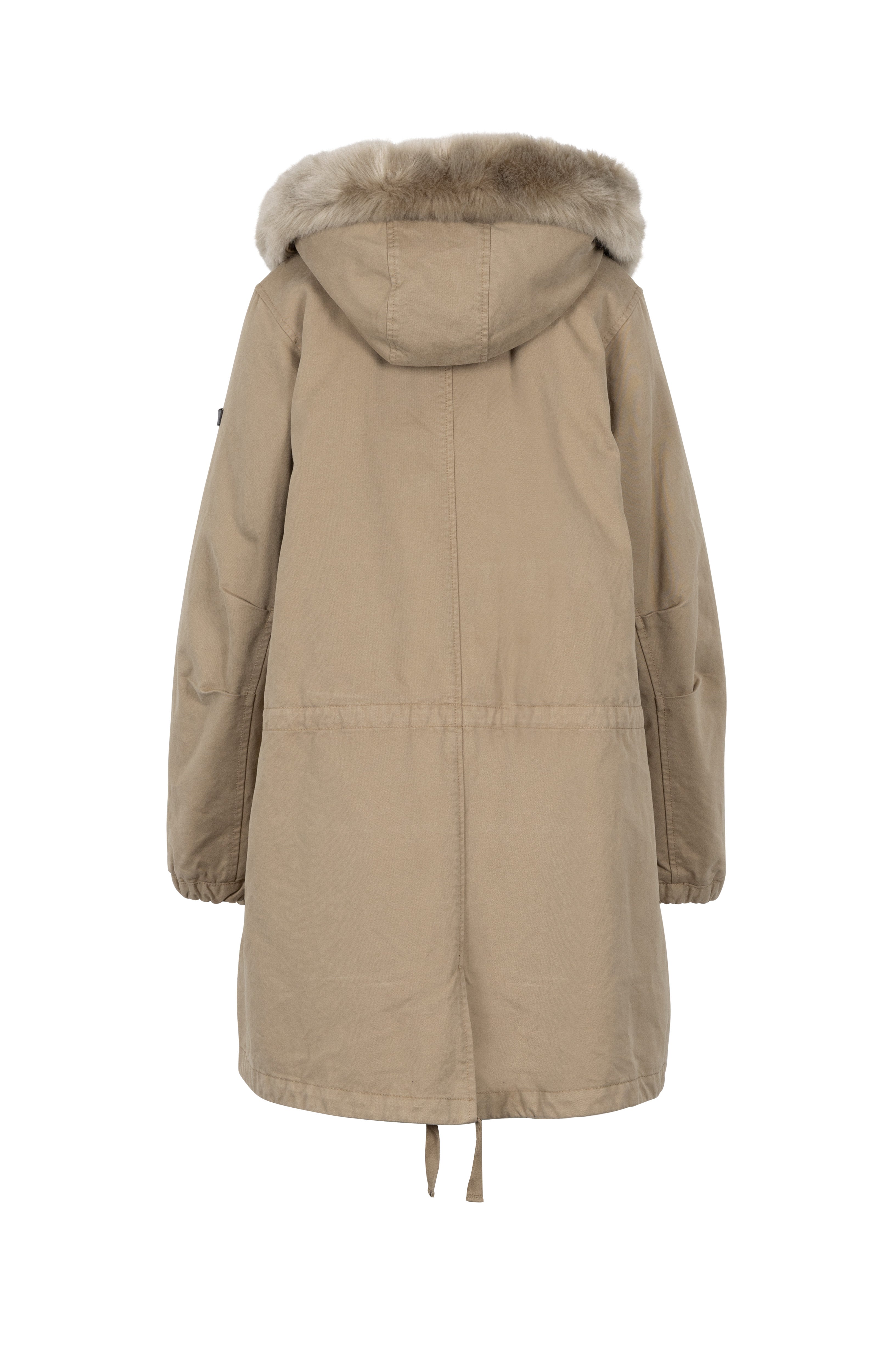 Flared Lempelius cotton Parka with faux fur lining