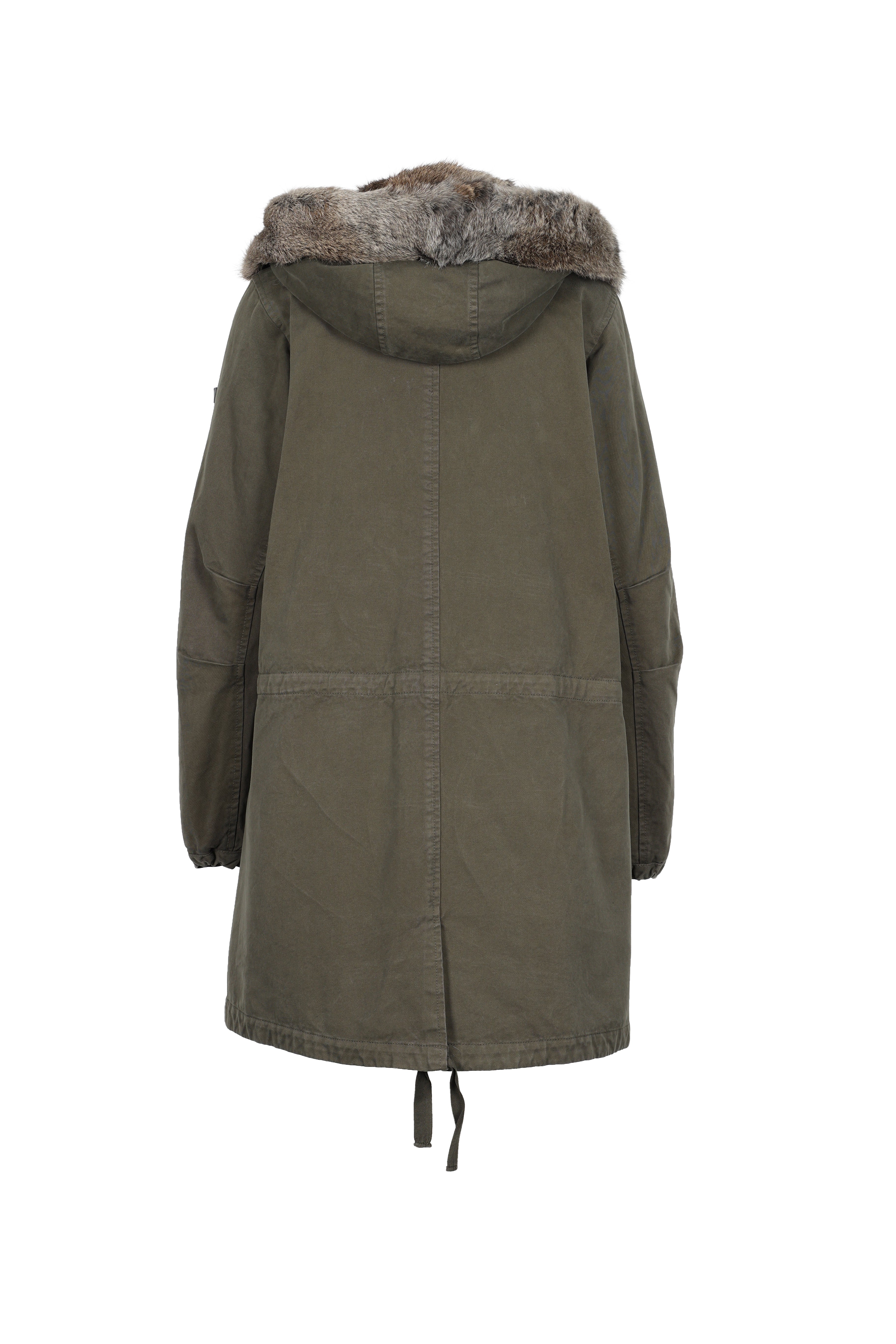 Flared Lempelius cotton Parka with fur lining