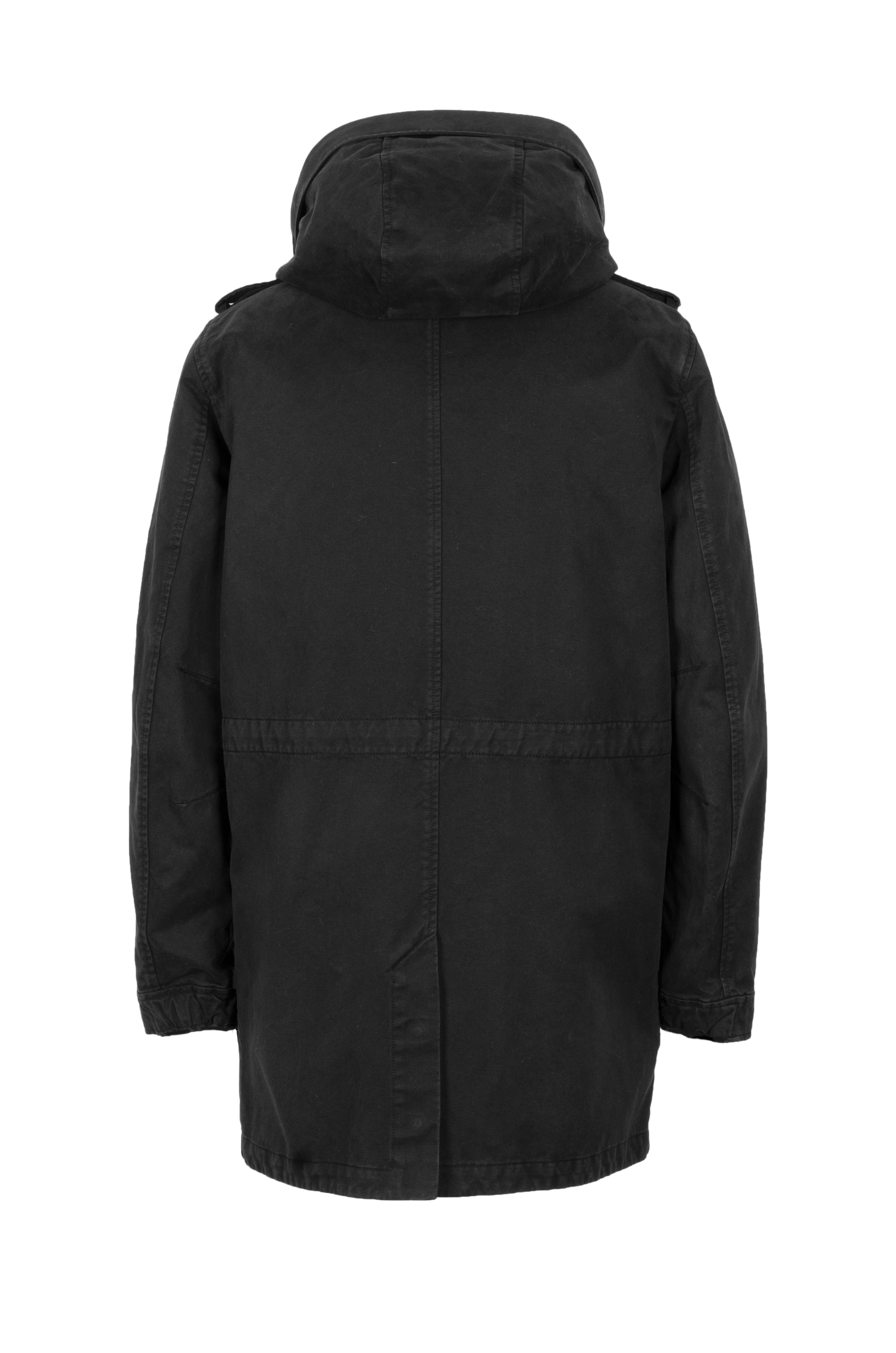 Lempelius cotton Parka with down Vest in black