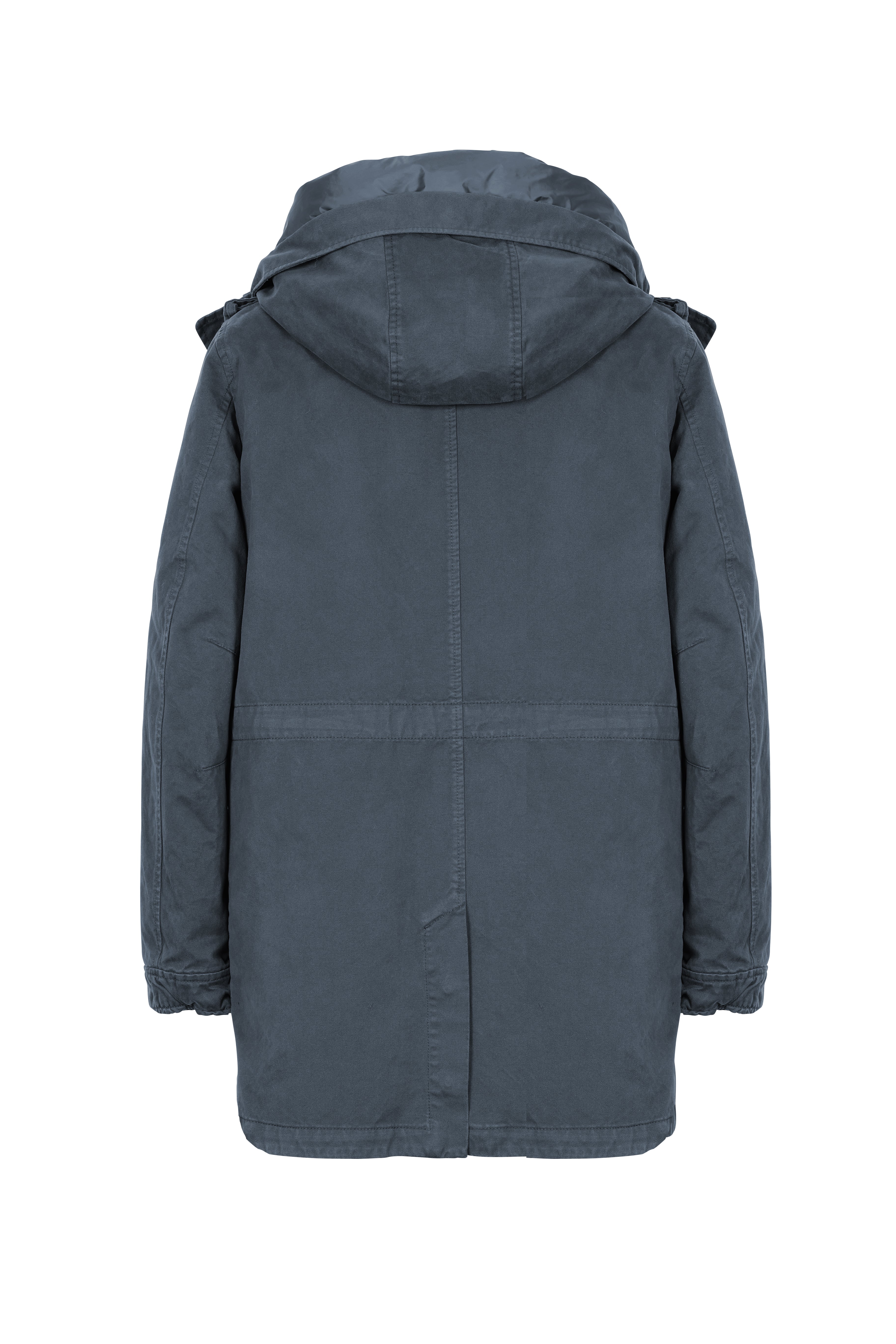 Lempelius Mens cotton Parka with vegan padding in bluegrey