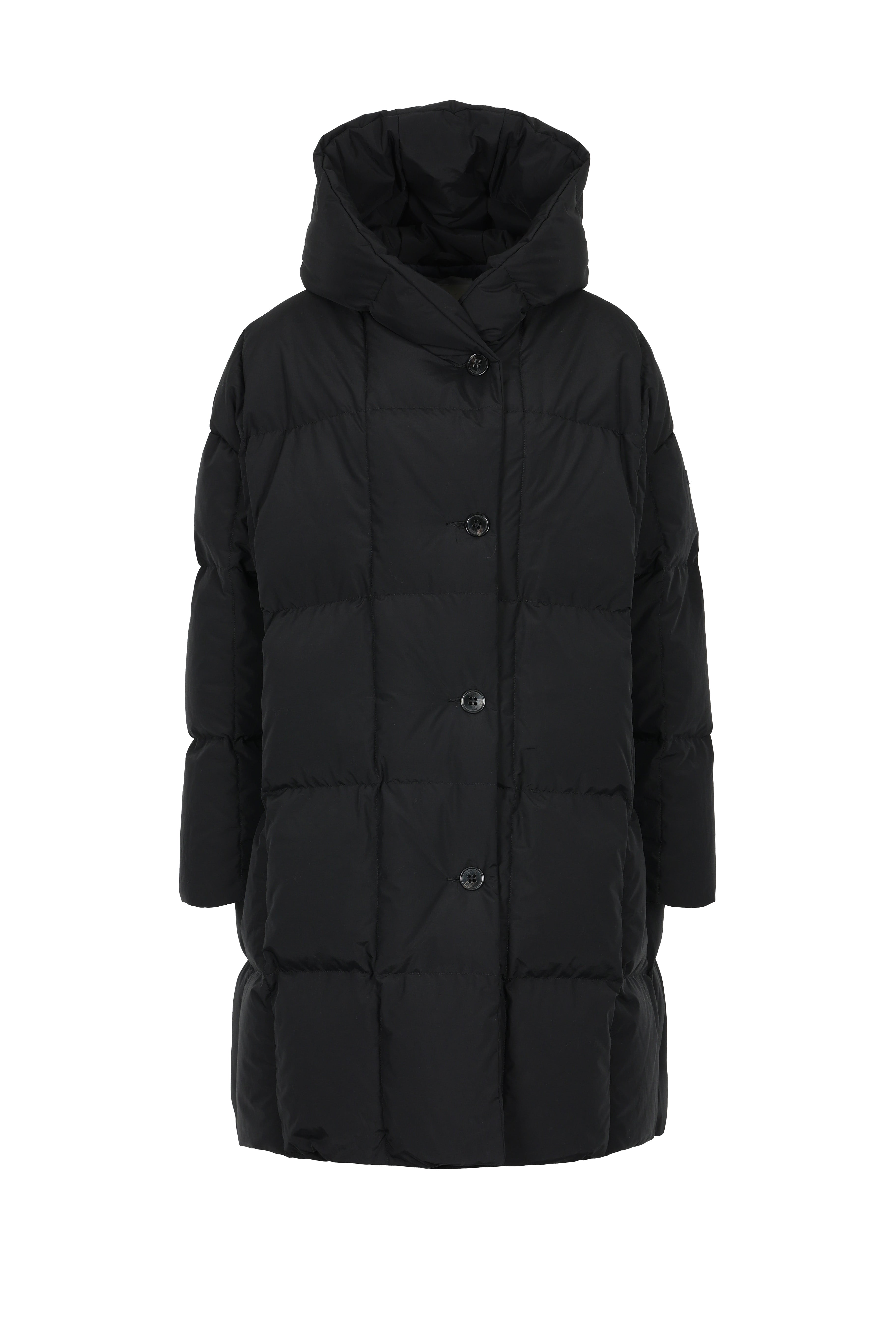 Lempelius wrap down jacket in the color black