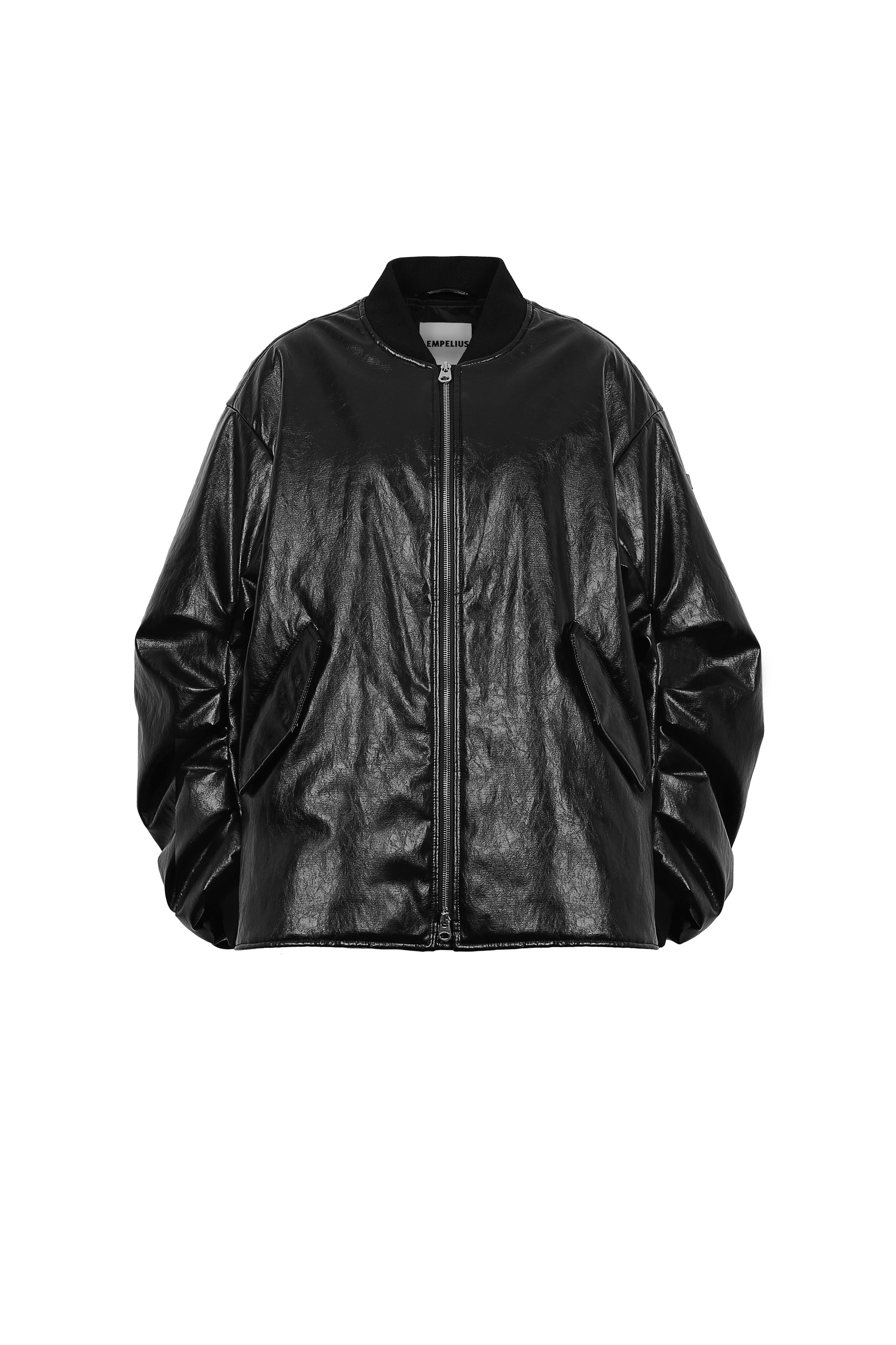LEMPELIUS padded lightweight bomber jacket in black