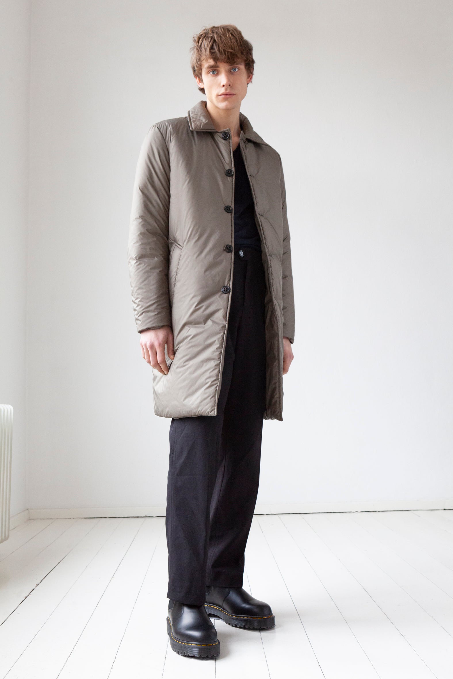 Soft padded Lempelius coat with a straight fit