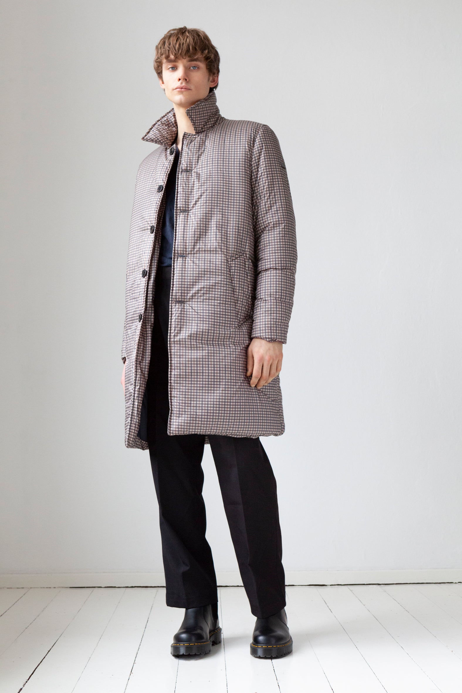 Soft padded Lempelius coat with a straight fit