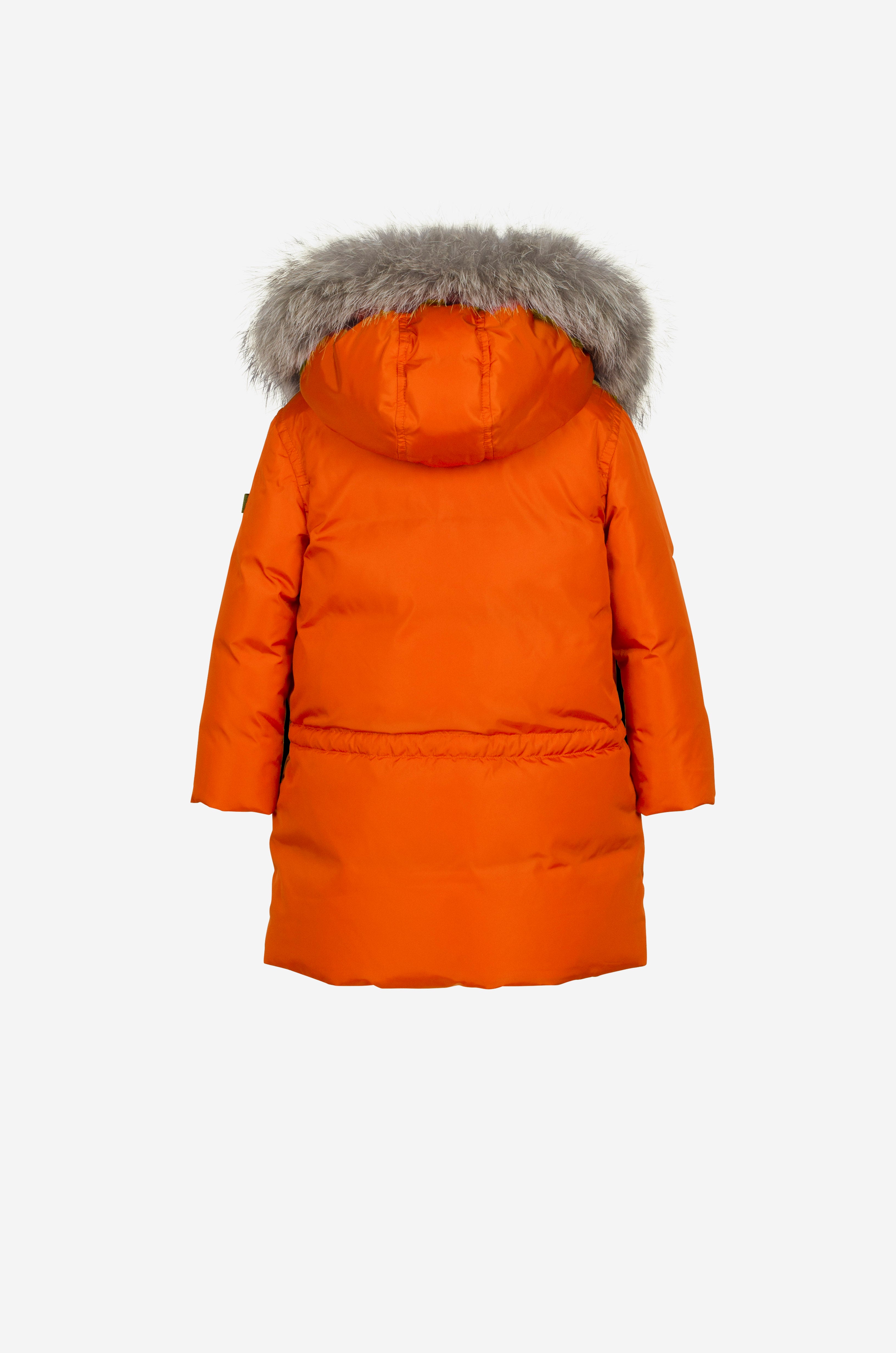 Girls Lempelius down coat with fur in orange