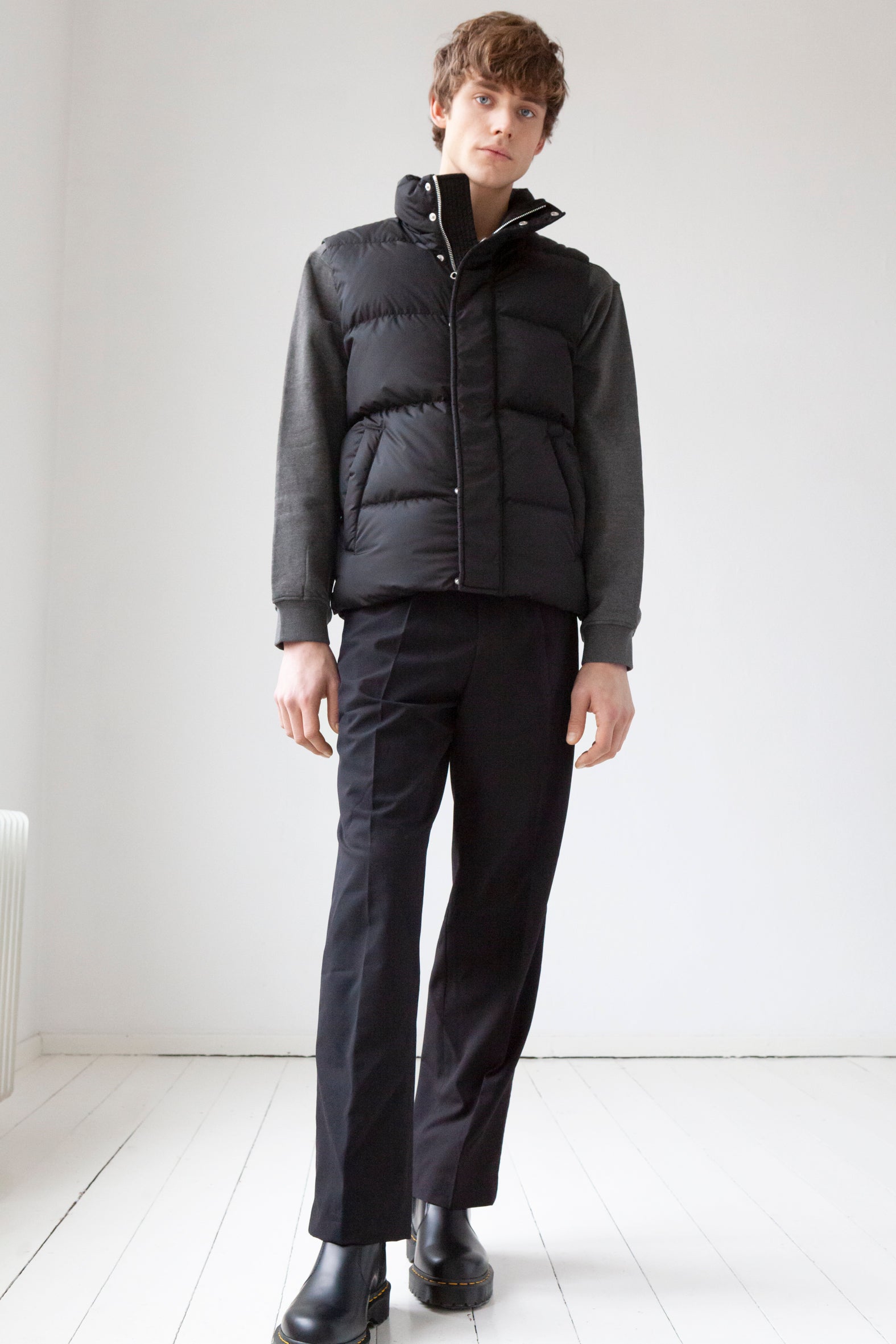 Lempelius cotton Parka with down Vest in black
