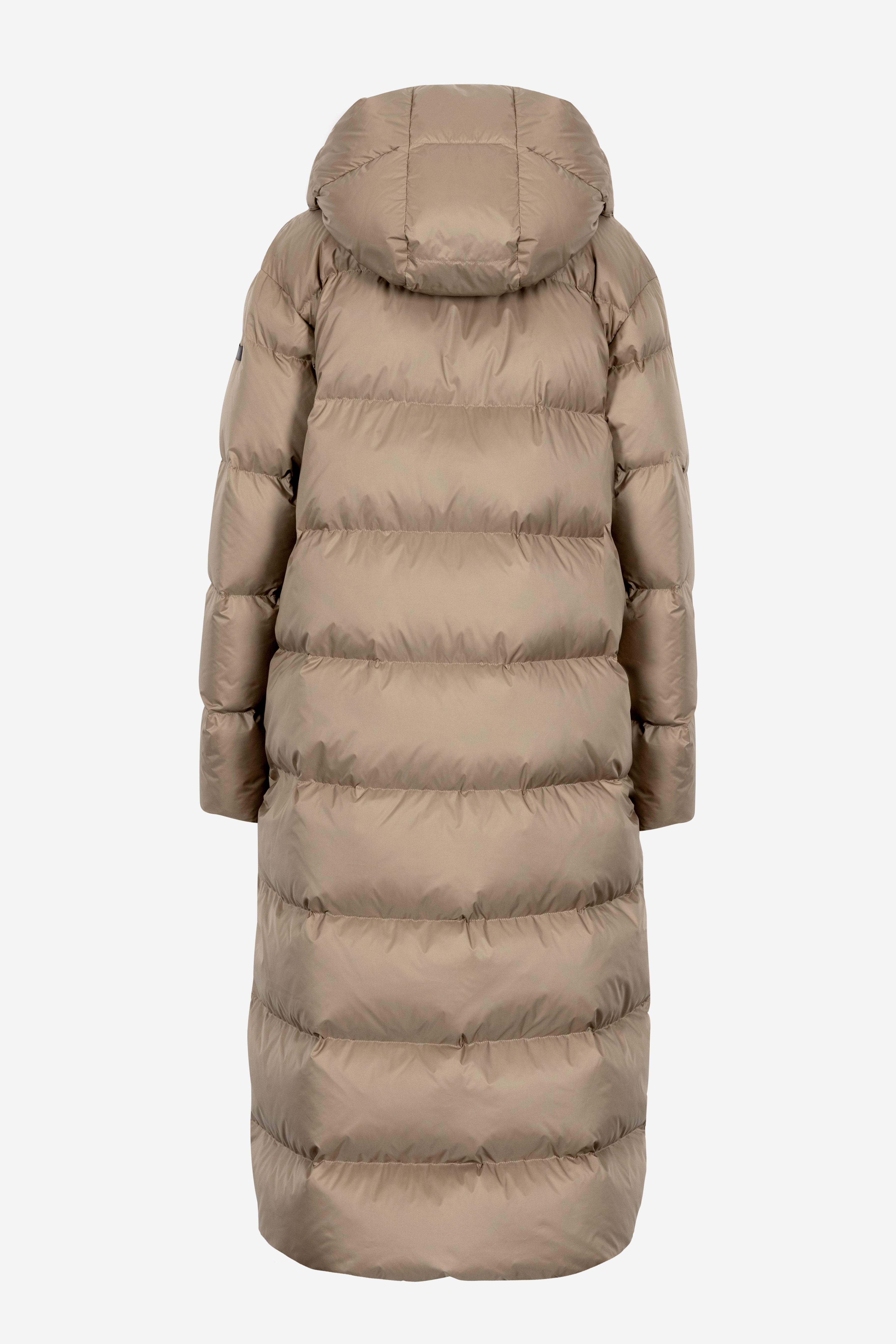 Long Lempelius Wrap down coat with slim silhouette