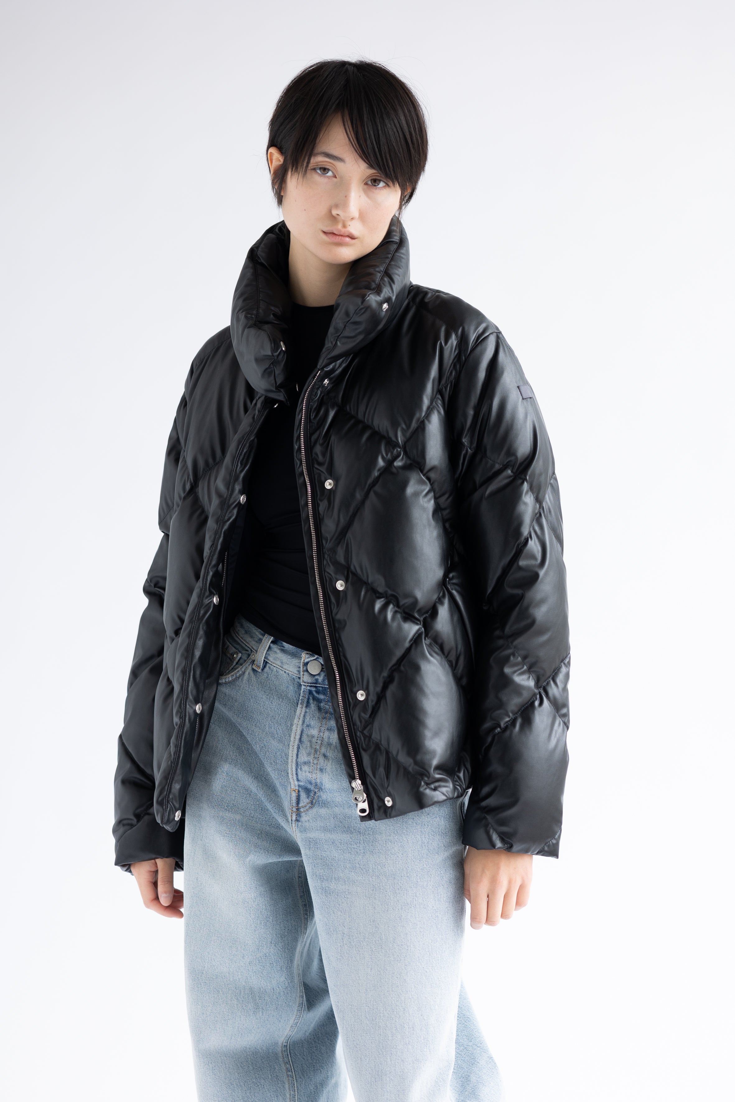 VEGAN LEATHER QUILT JACKET GIA SSW