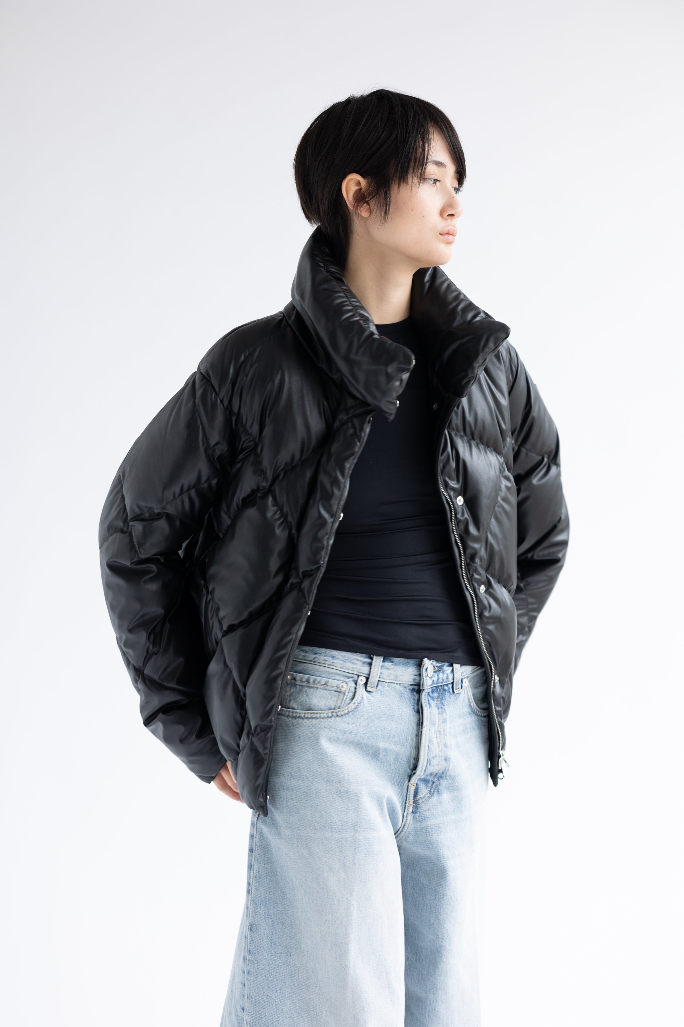 VEGAN LEATHER QUILT JACKET GIA SSW