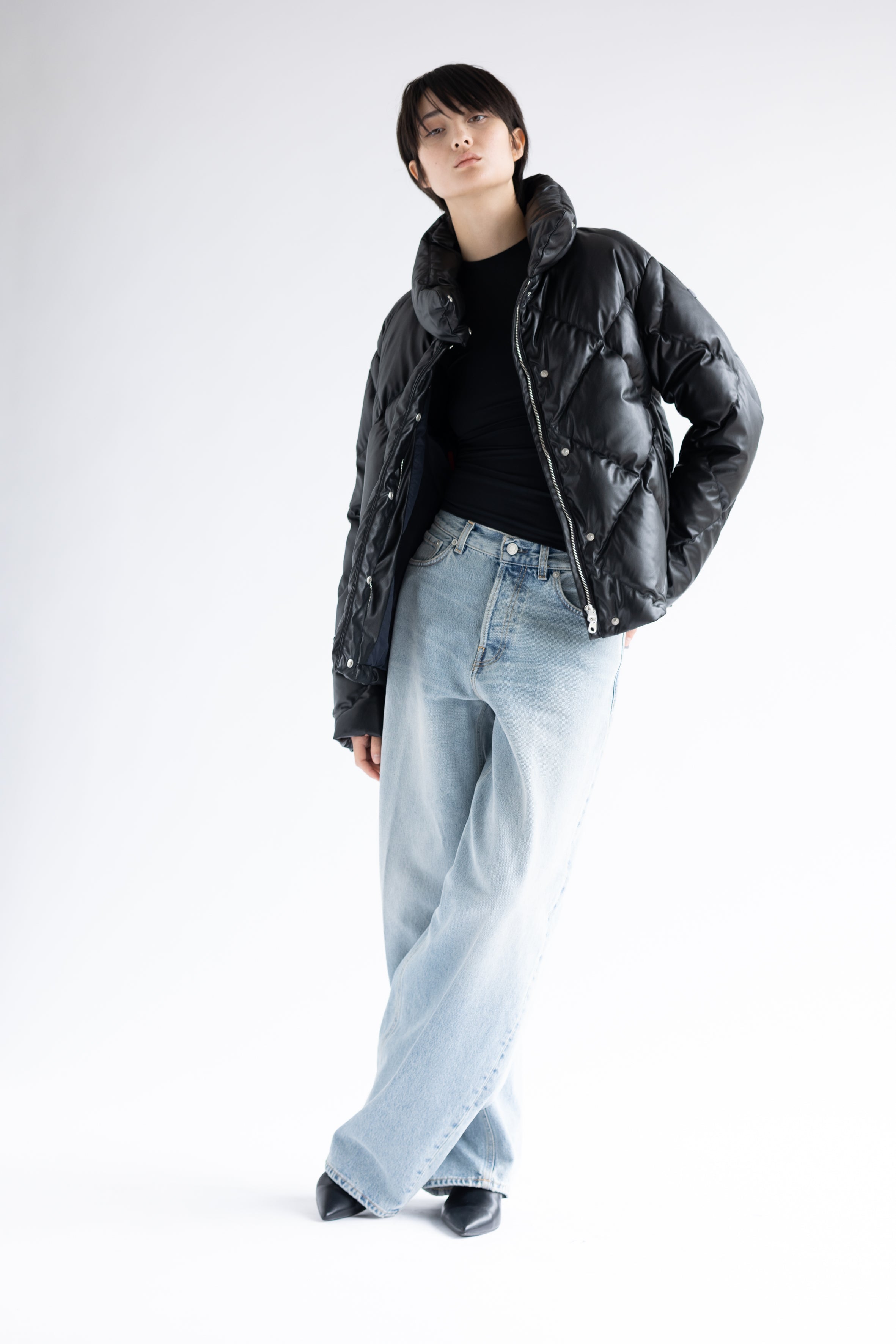 VEGAN LEATHER QUILT JACKET GIA SSW