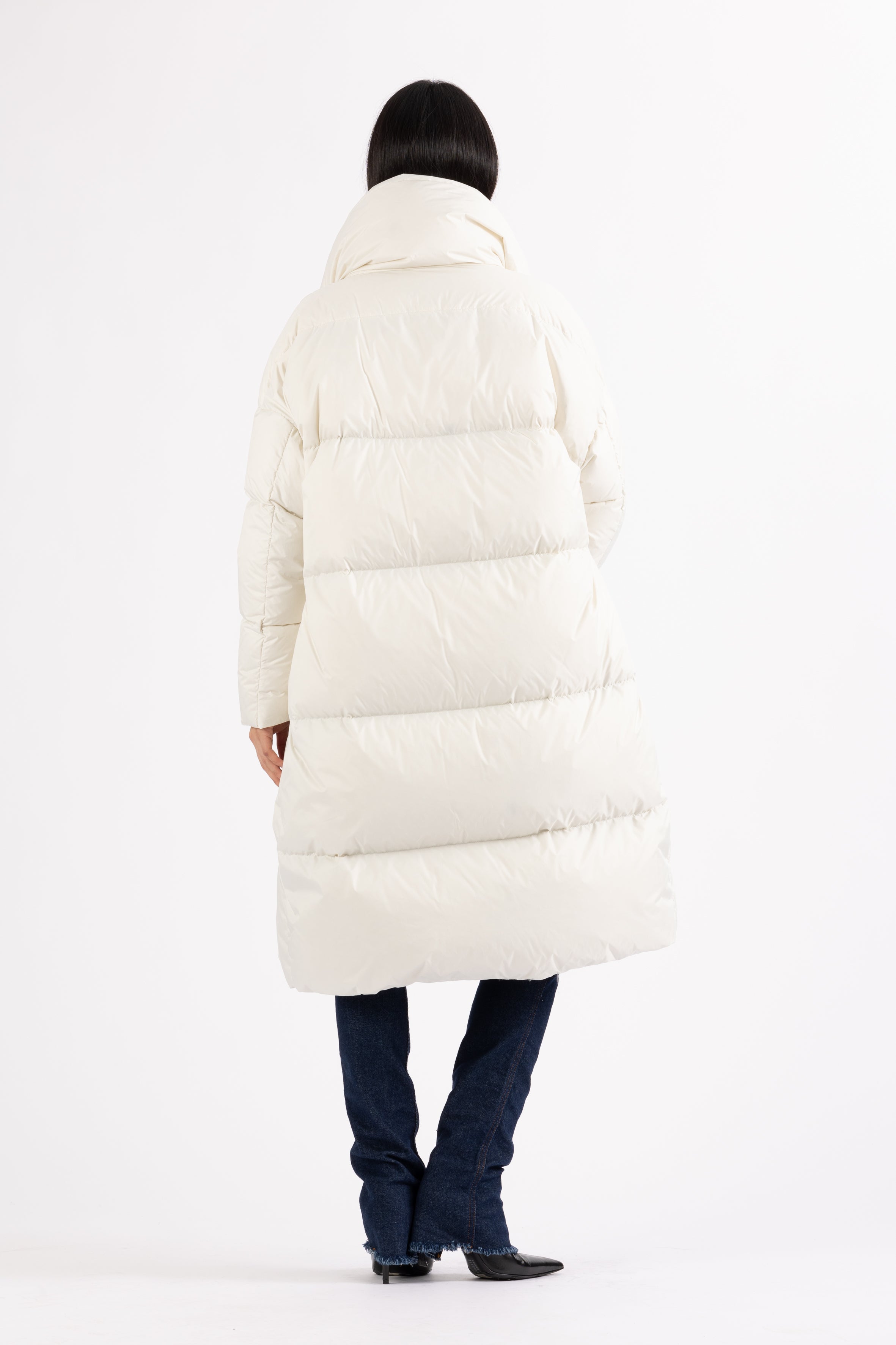 Lempelius wrap down coat with oversized collar