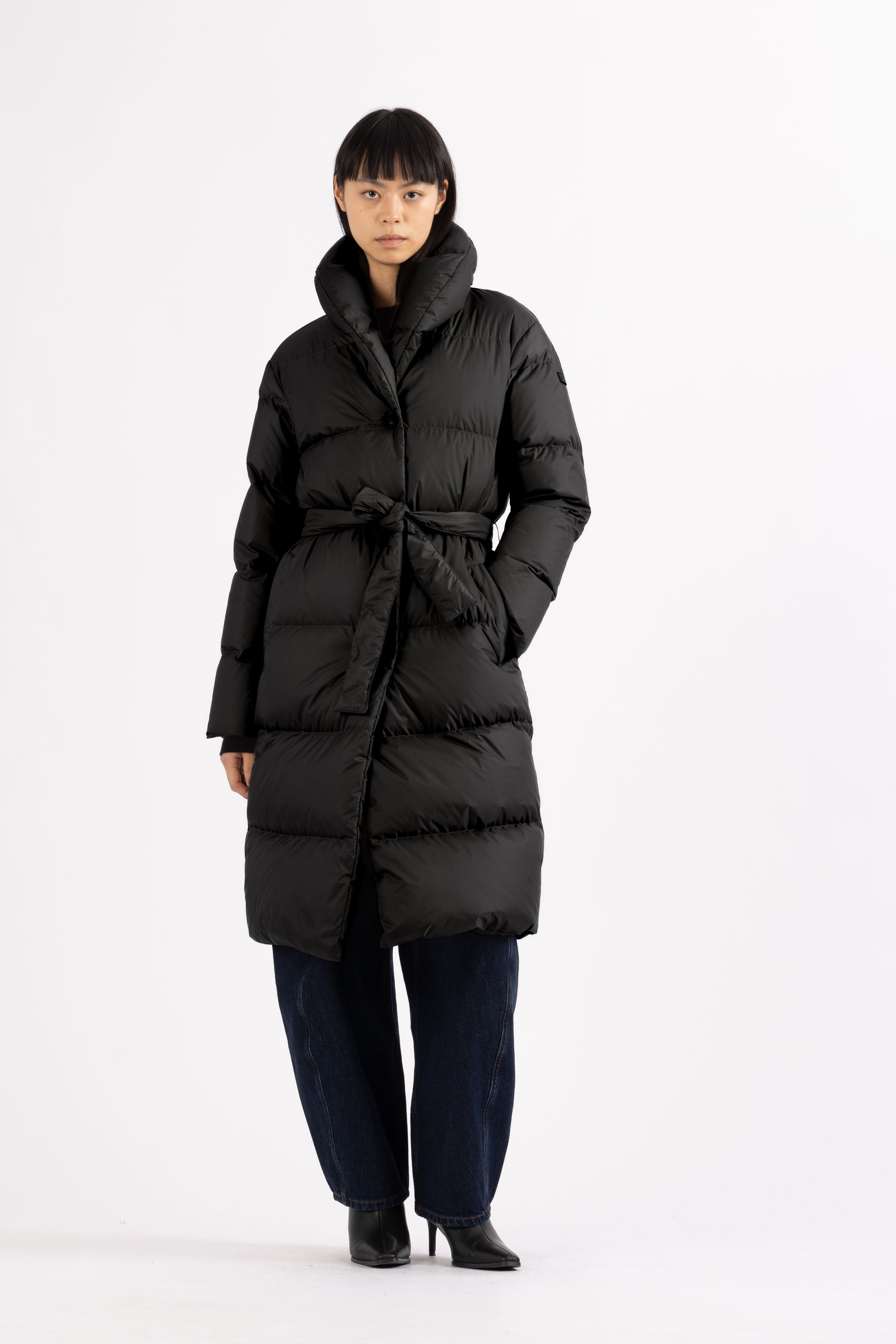 Fitted down coat best sale