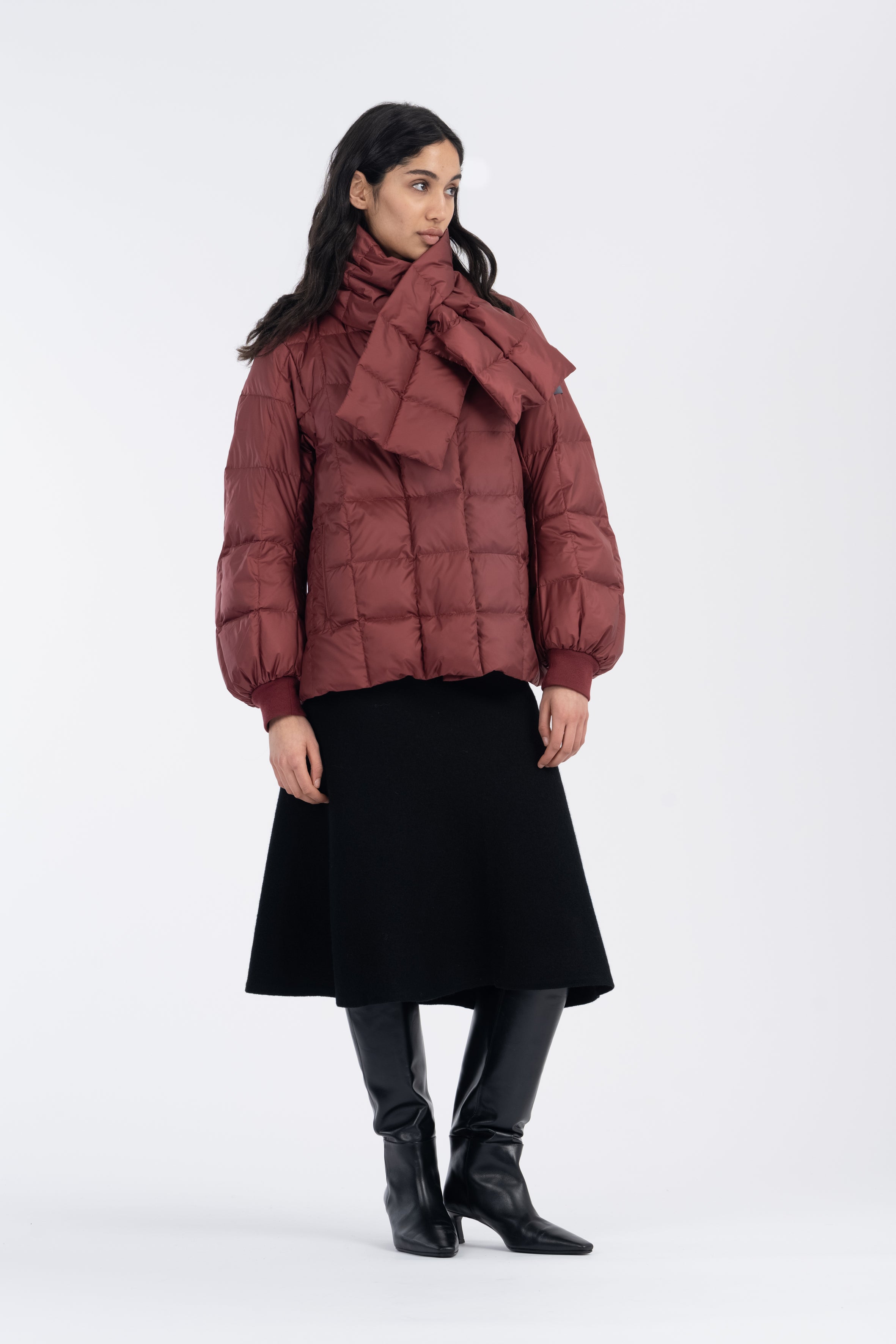 LEMPELIUS quilted lightweight jacket in rosewood