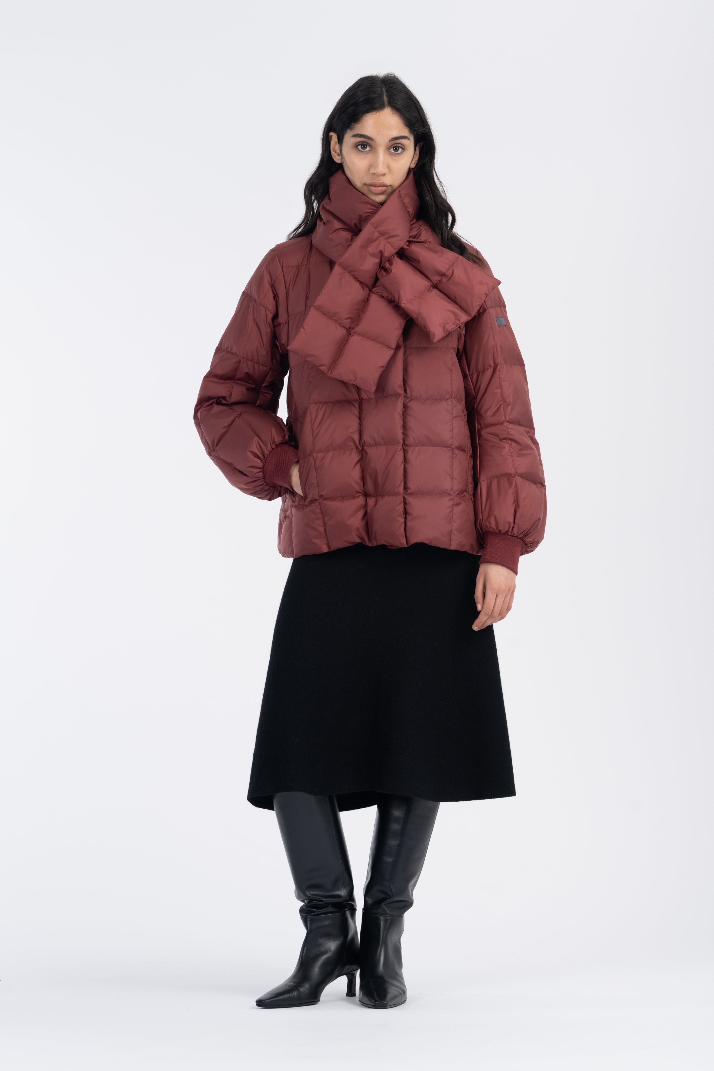 LEMPELIUS quilted lightweight jacket in rosewood